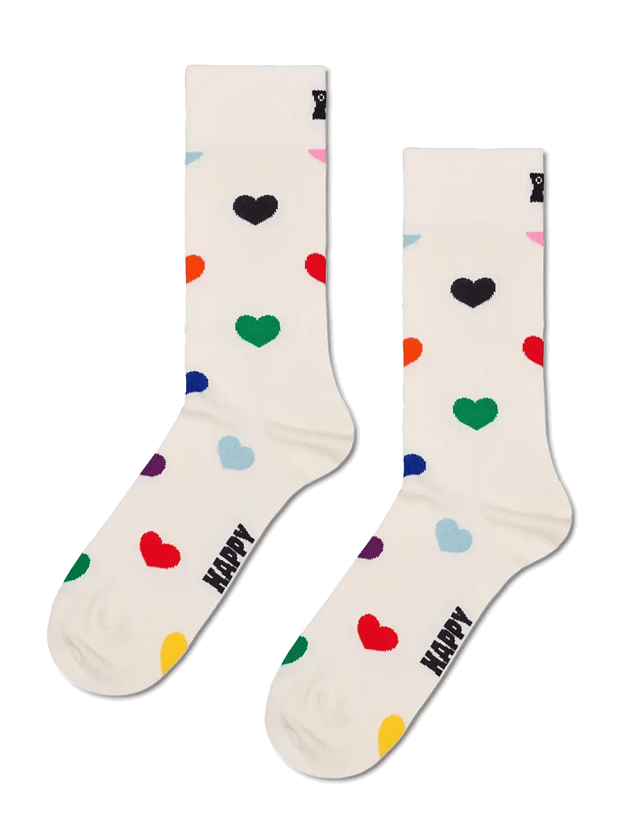 Happy Socks - Pride Heart Sock - tennissocken - white - 1