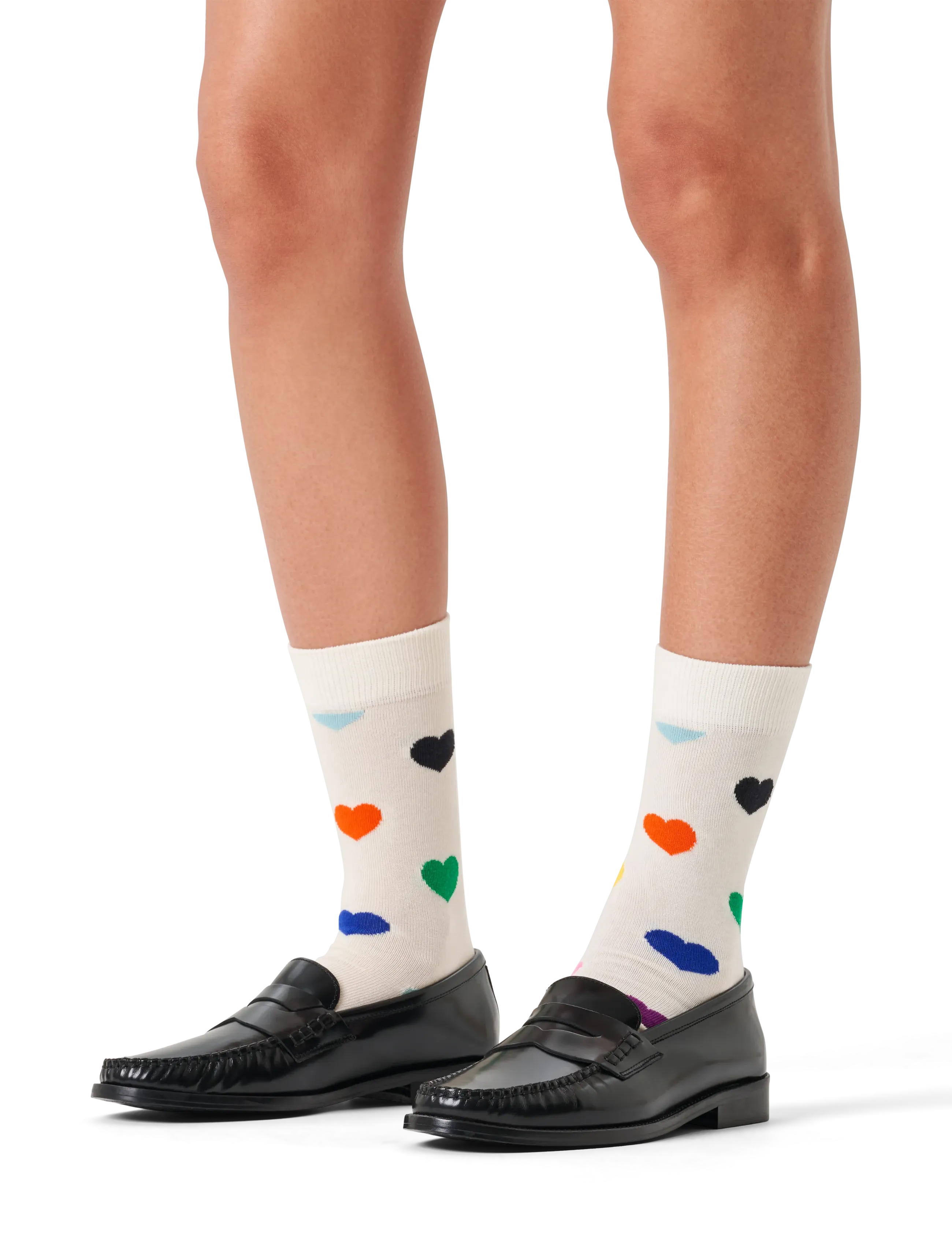 Happy Socks Pride Heart Sock, 41-46, Multi/patterned, Sokker > Almindelige Sokker, Herre