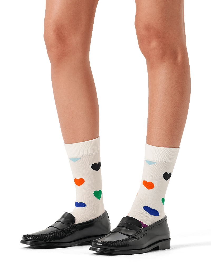 Happy Socks - Pride Heart Sock - crew-socken - white - 0