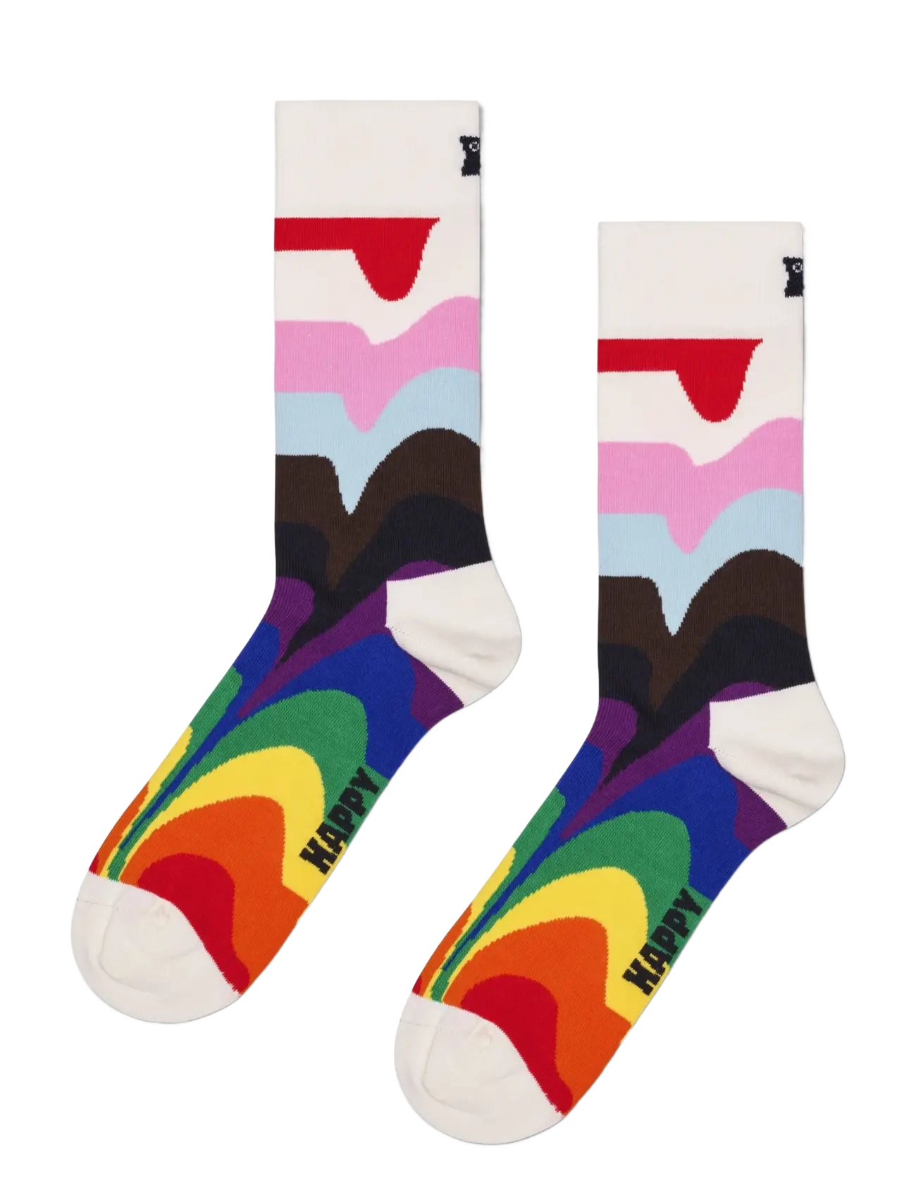 Happy Socks Pride Liquid Stripe Sock, 41-46, Multi/patterned, Sokker > Almindelige Sokker, Herre