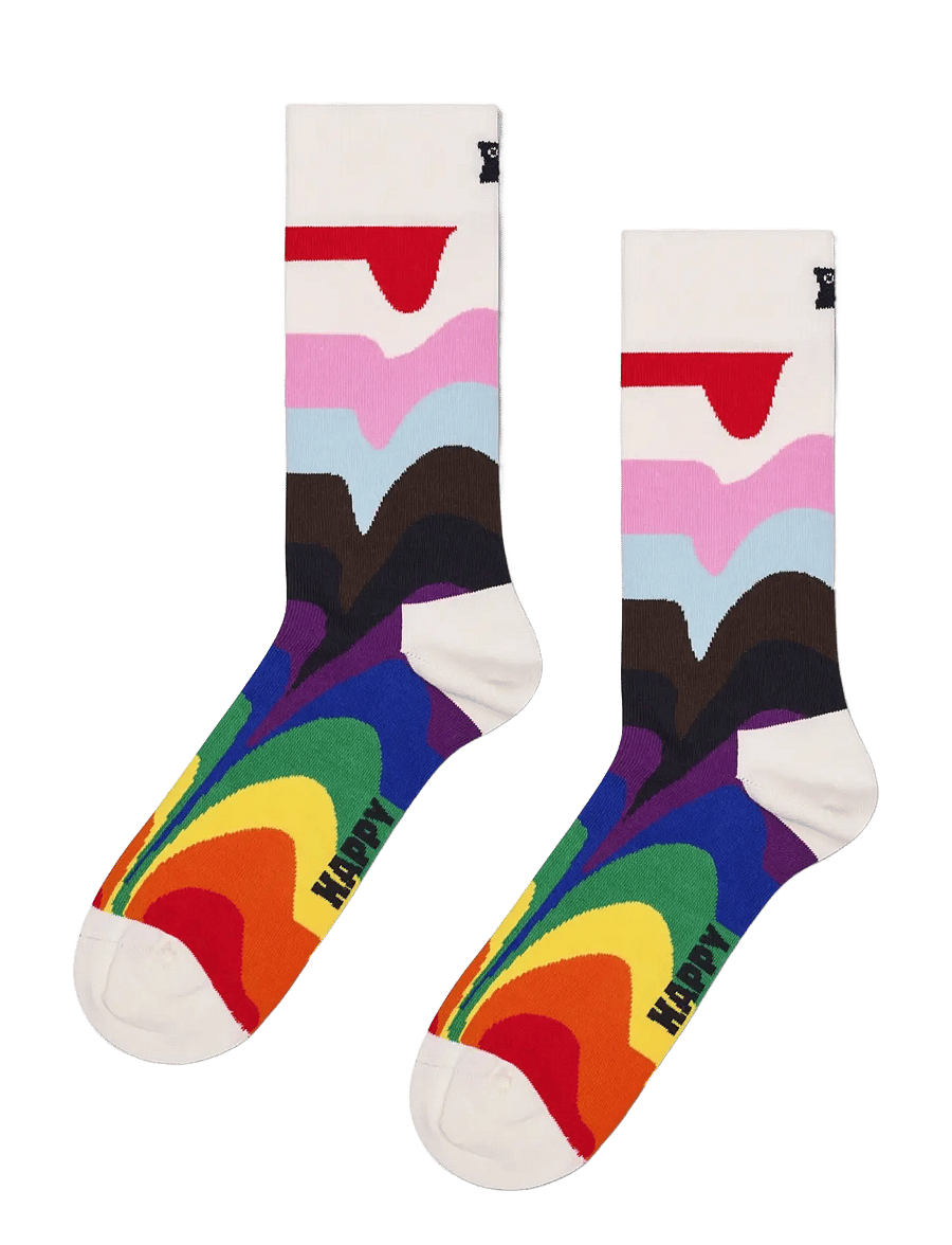 Happy Socks - Pride Liquid Stripe Sock - white - 0