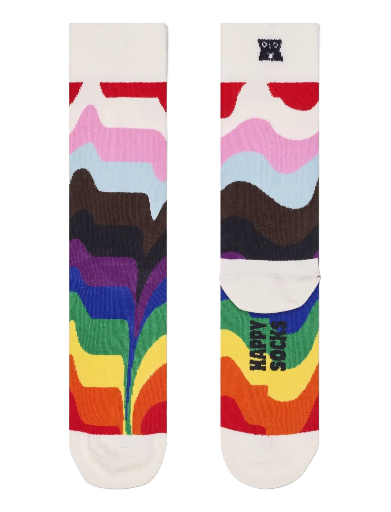 Happy Socks - Pride Liquid Stripe Sock - white - 1