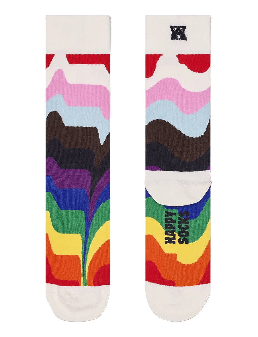 Happy Socks - Pride Liquid Stripe Sock - white - 1