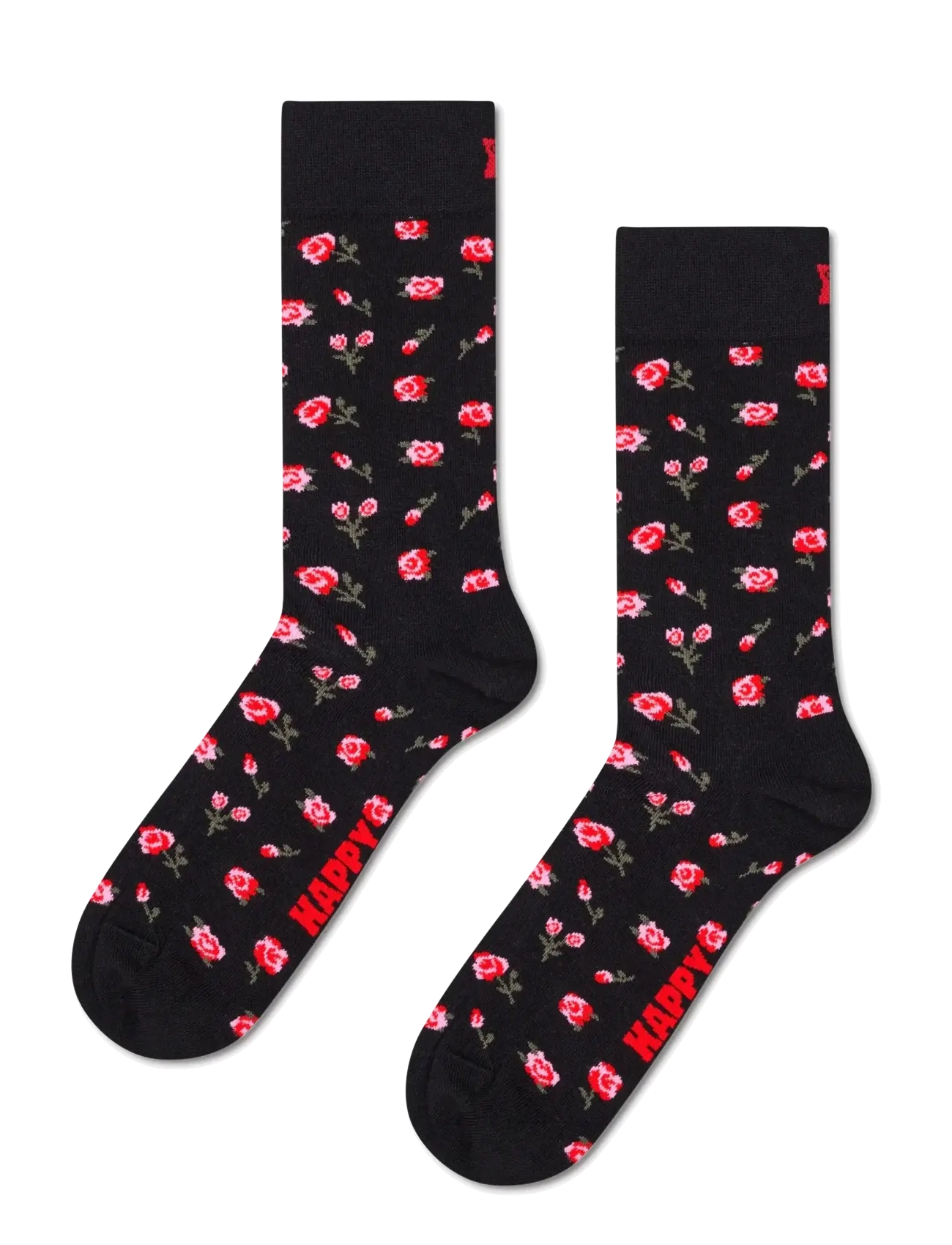 Happy Socks Roses Sock - Happy Socks - BLACK / black