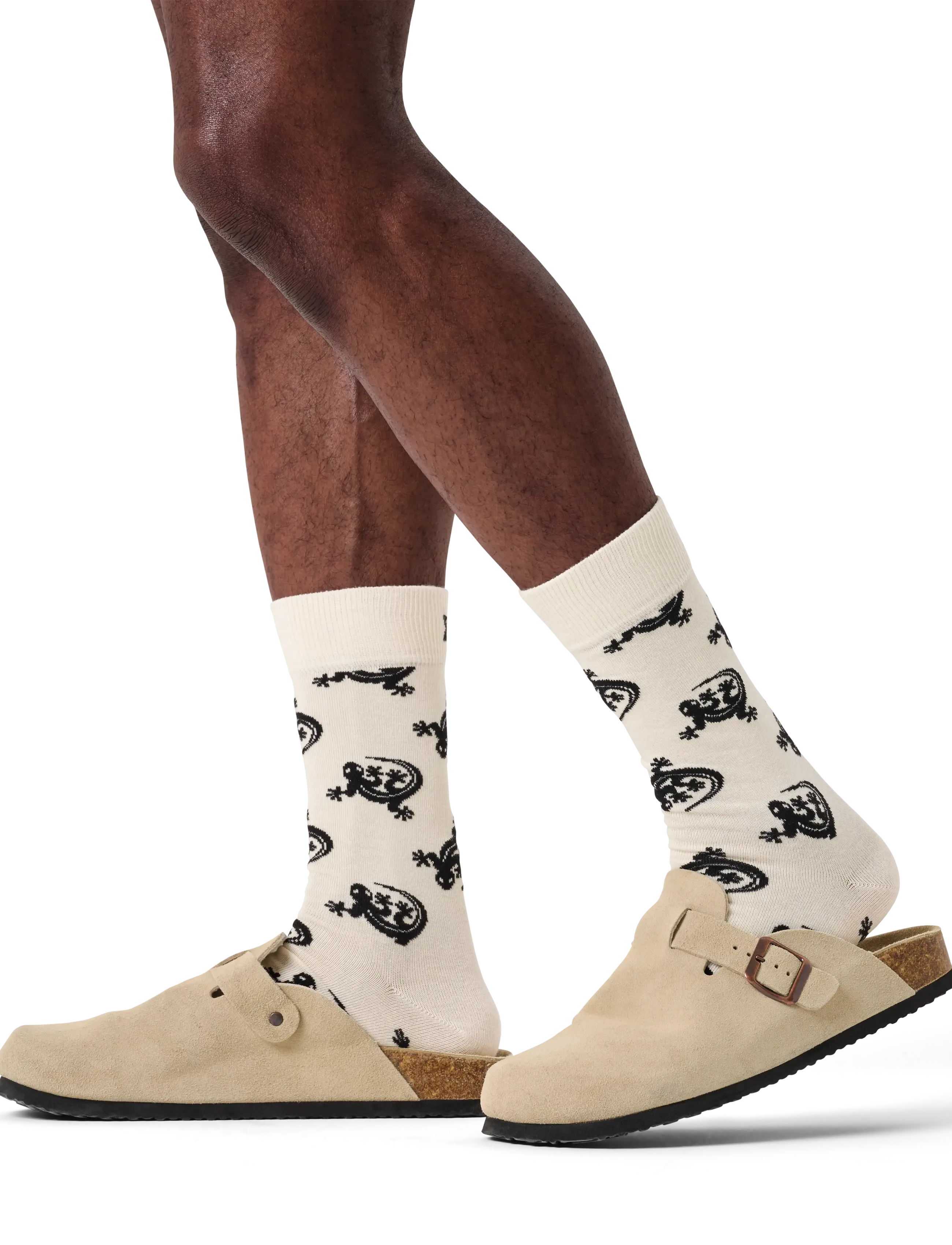 Happy Socks Lizard Sock, 36-40, Socks, Weiß - Regular Männerswear