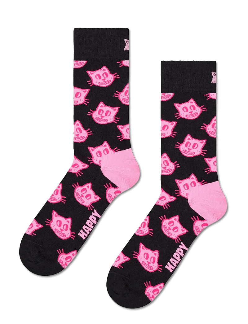 Happy Socks - Cat Sock - klassikalised sokid - black - 1