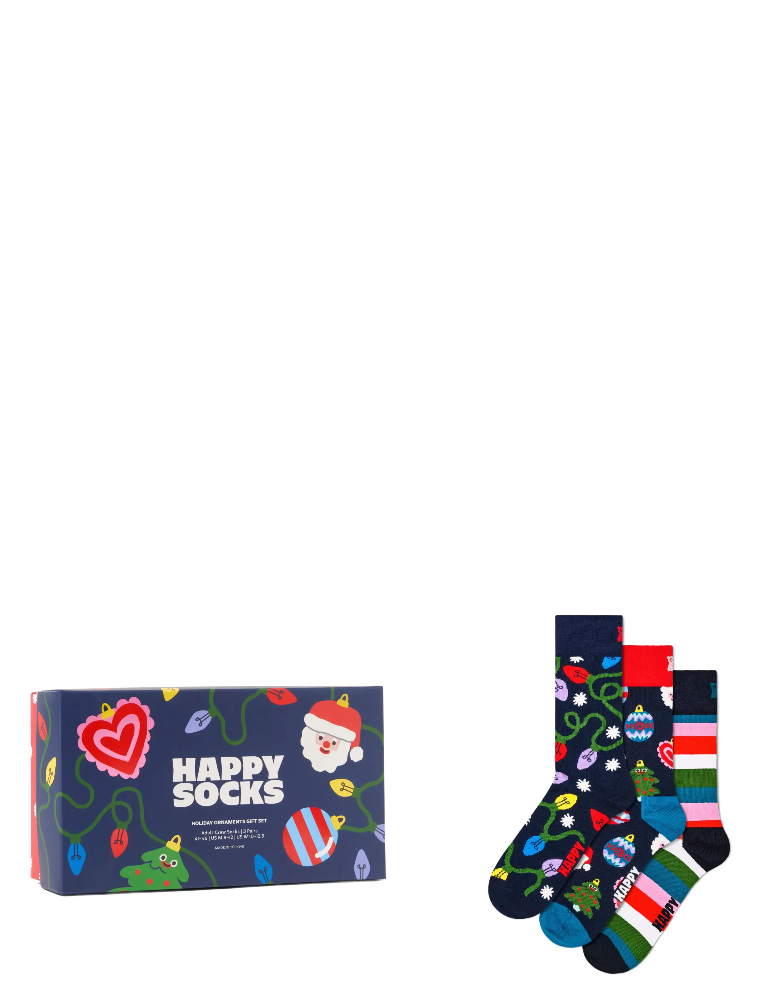 Happy Socks 3-Pack Holiday Ornaments Socks Gift Set - Kojinės - NAVY / navy