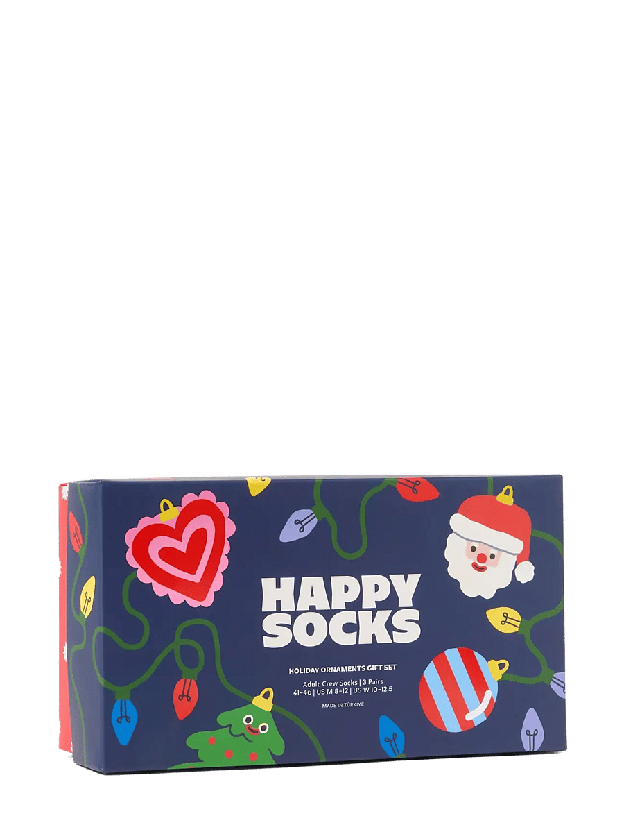 Happy Socks - 3-Pack Holiday Ornaments Socks Gift Set - tennissocken - navy - 5
