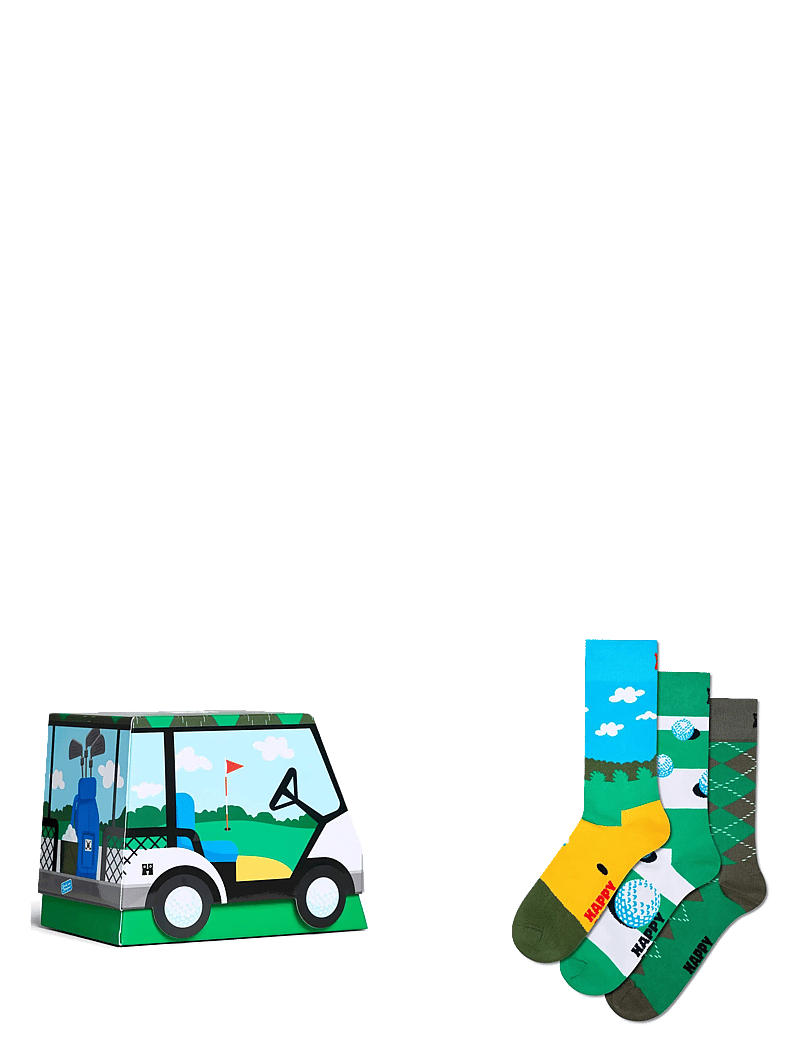 Happy Socks - 3-Pack Golf Socks Gift Set - crew-socken - green - 0