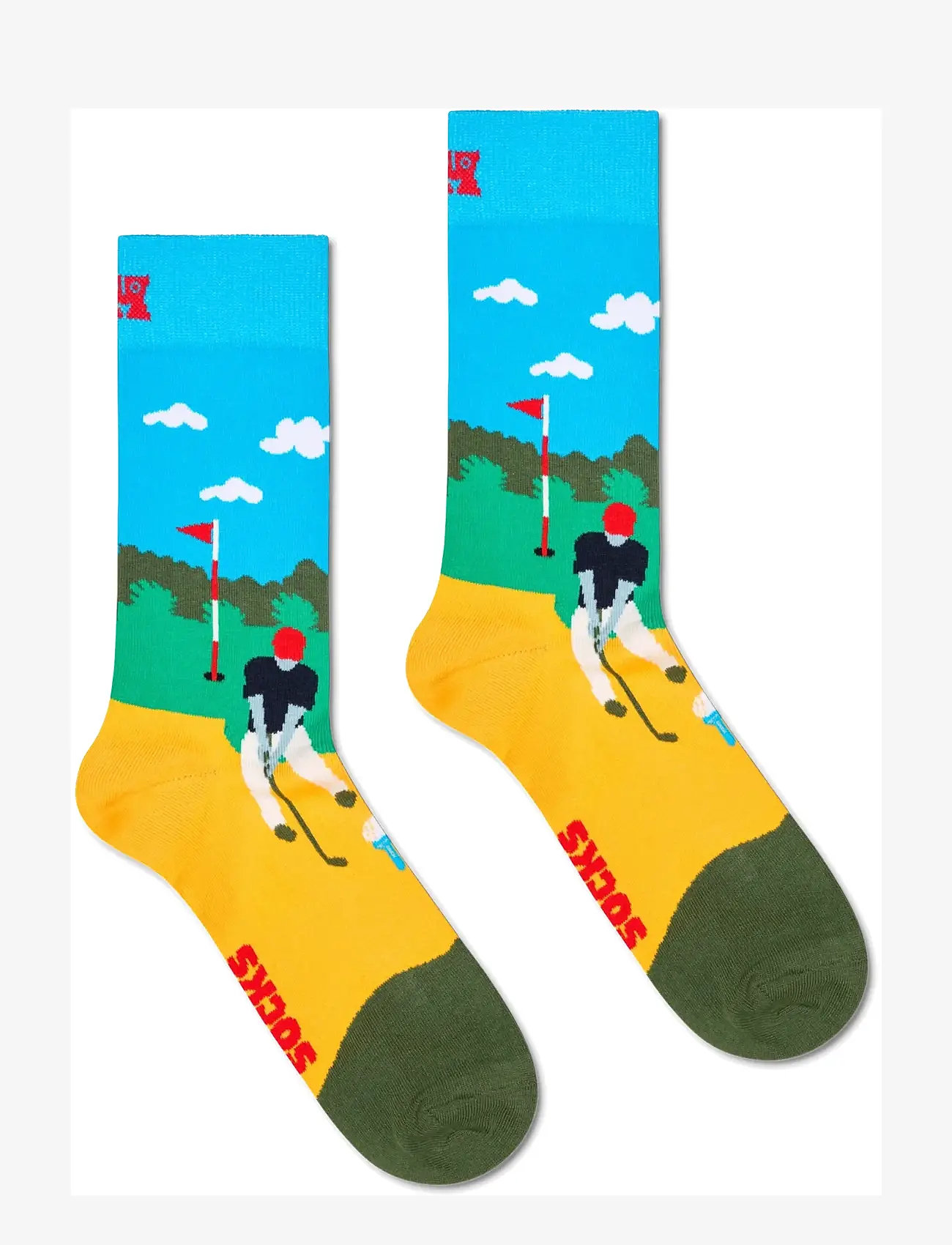 Happy Socks - 3-Pack Golf Socks Gift Set - vanliga strumpor - green - 1
