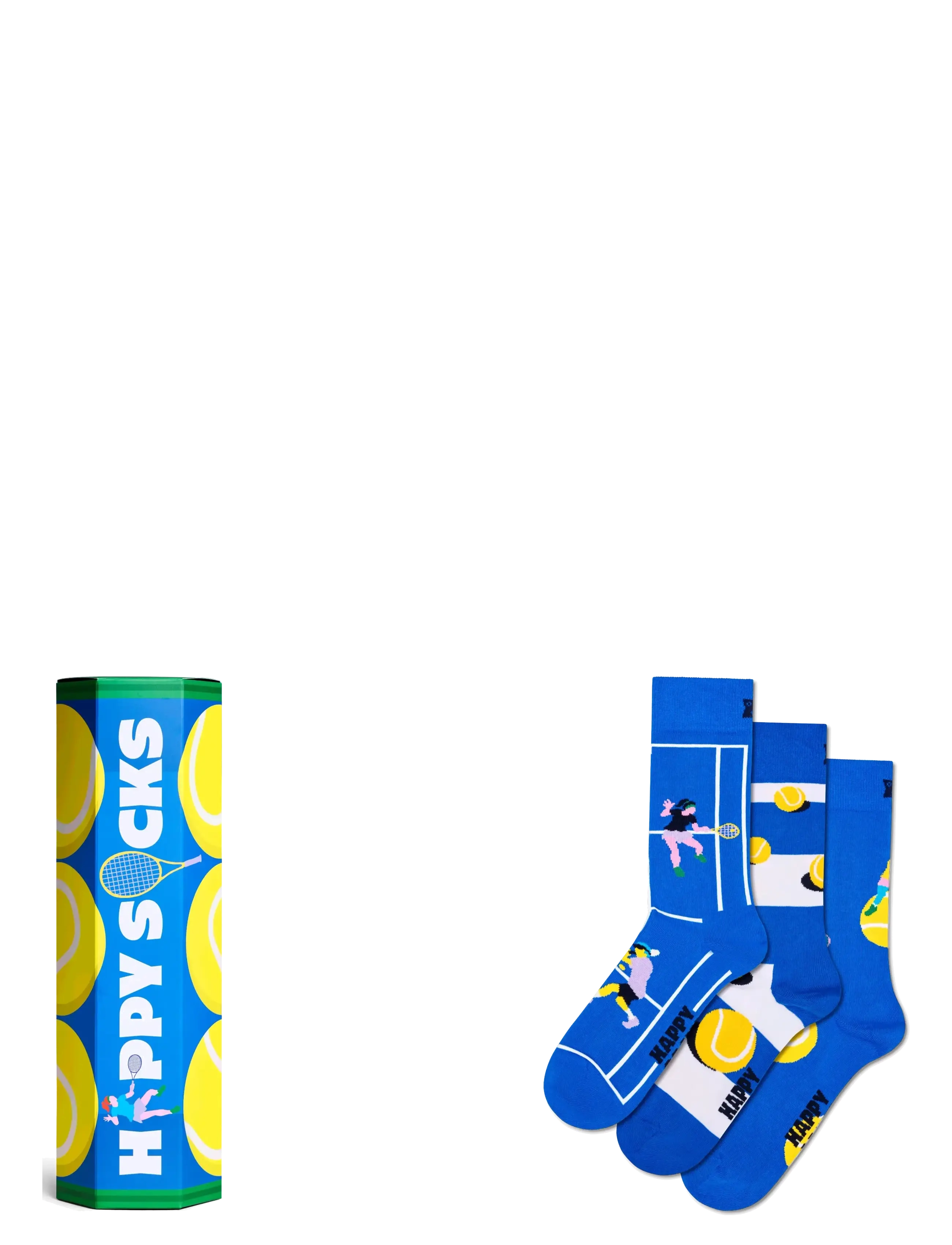 Happy Socks 3-Pack Tennis Socks Gift Set - Nyheter - BLUE / blue