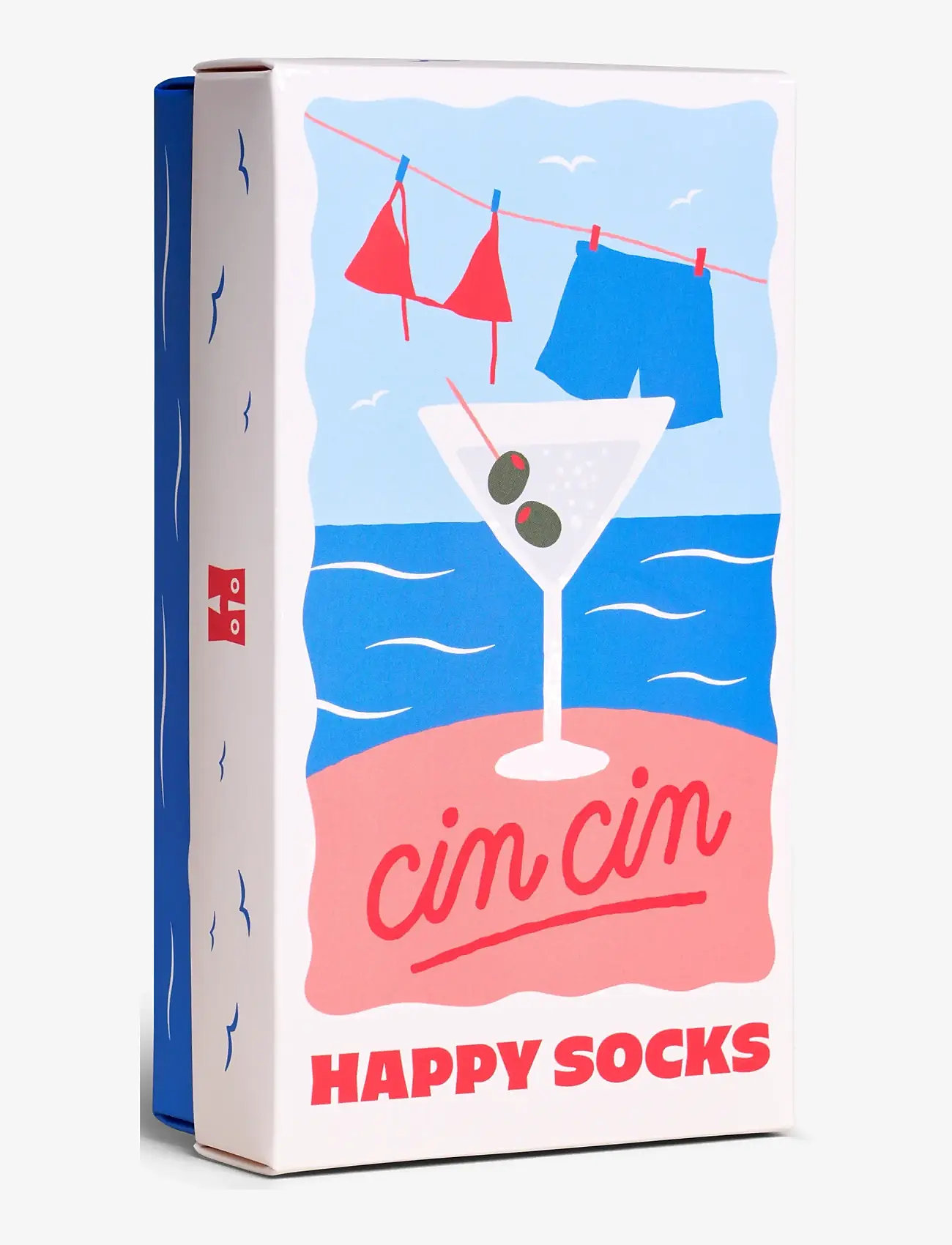 Happy Socks - 3-Pack Cin Cin Socks Gift Set - vanliga strumpor - white - 1