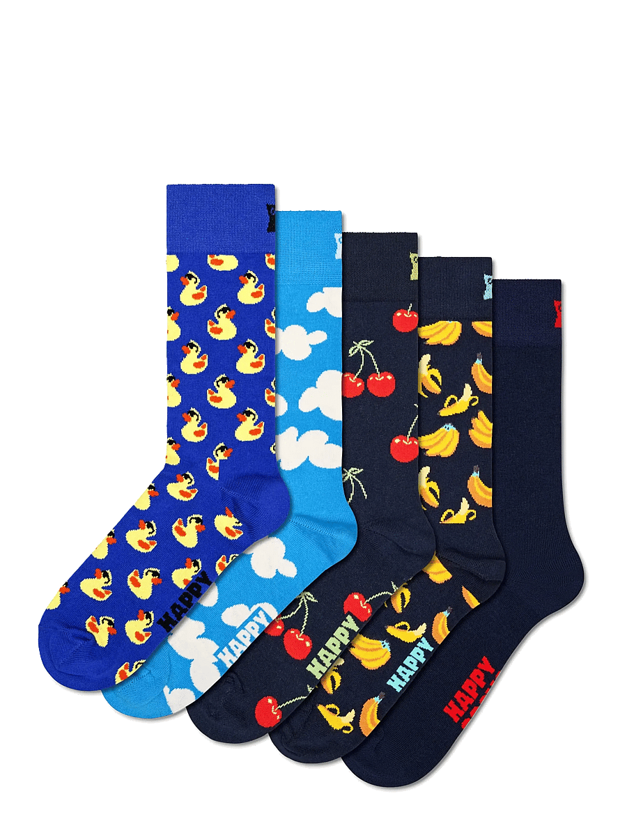 Happy Socks - 5-Pack Classic Rubber Duck Mix Socks - blue - 0