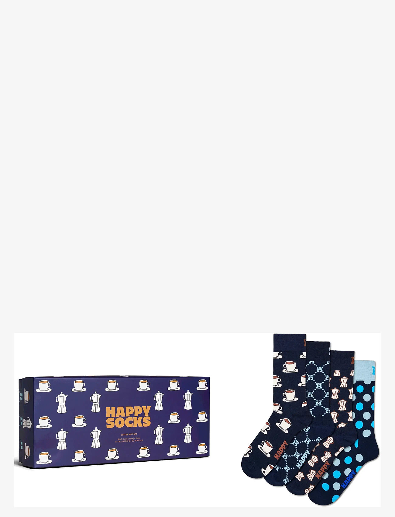 Happy Socks - 4-Pack Coffee Socks Gift Set - crew-socken - navy - 0