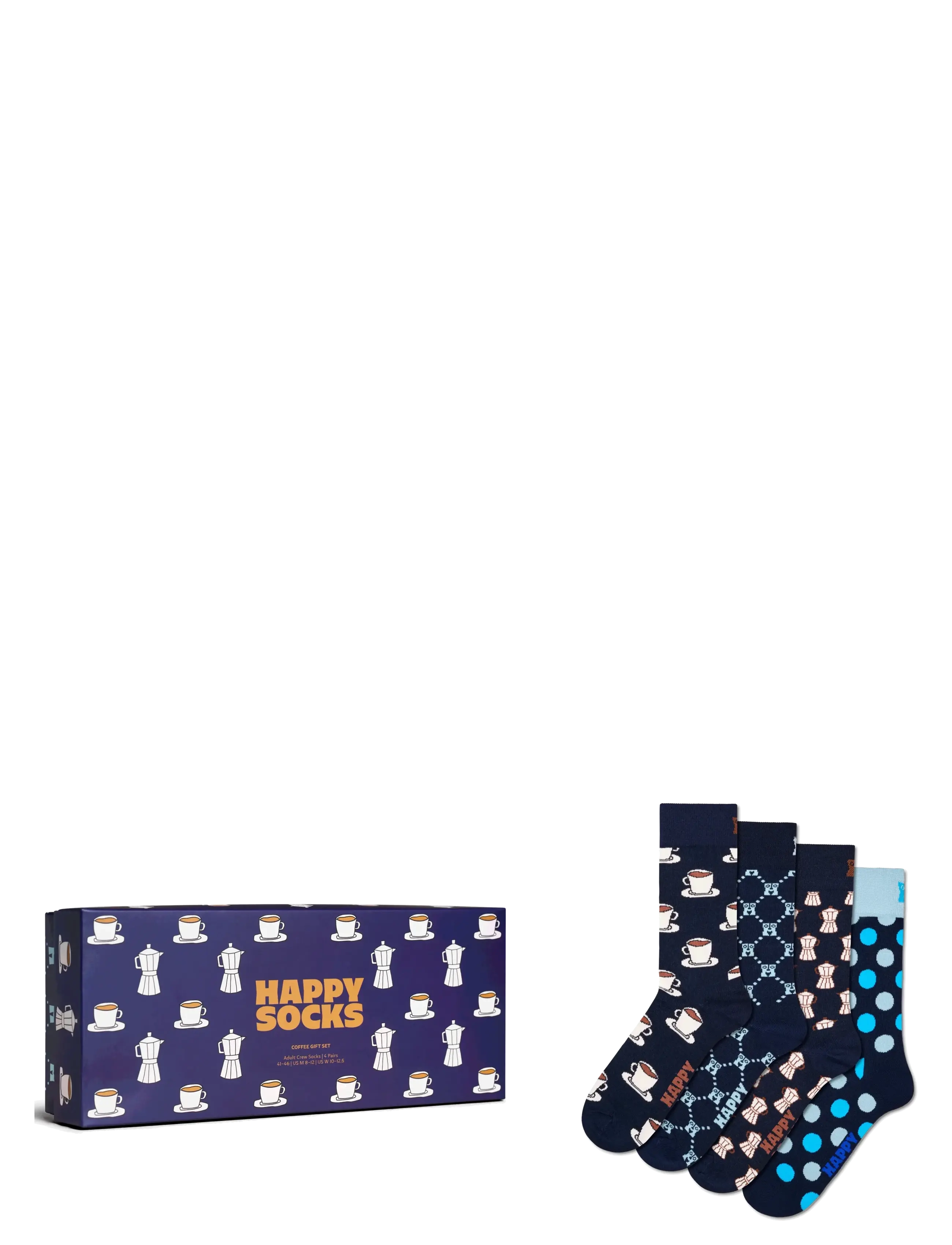 Happy Socks 4-Pack Coffee Socks Gift Set - Multipack strumpor - NAVY / navy