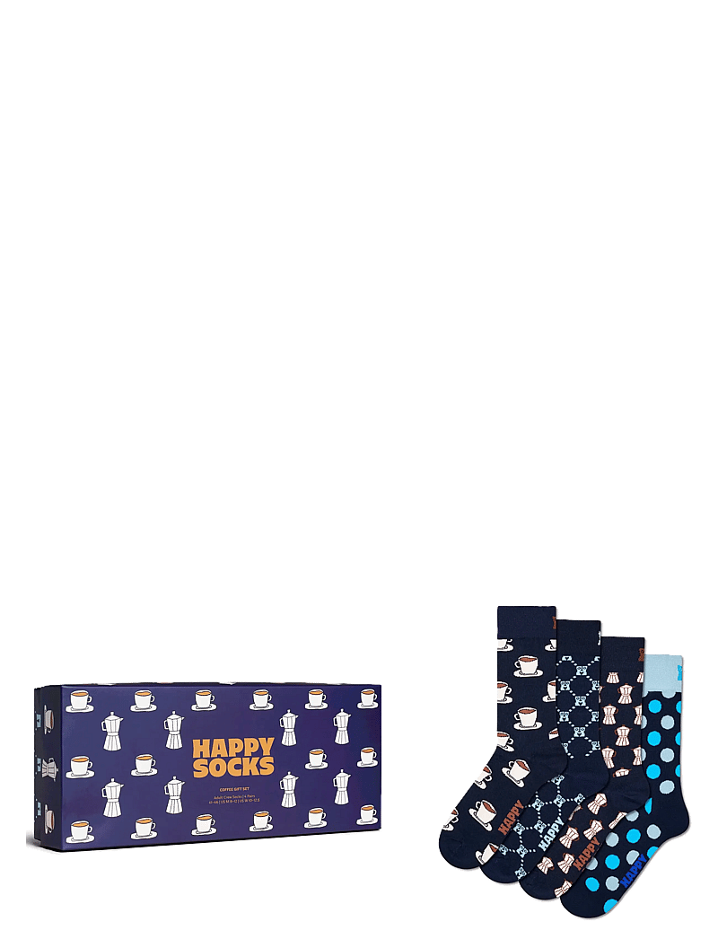 Happy Socks - 4-Pack Coffee Socks Gift Set - crew-socken - navy - 0