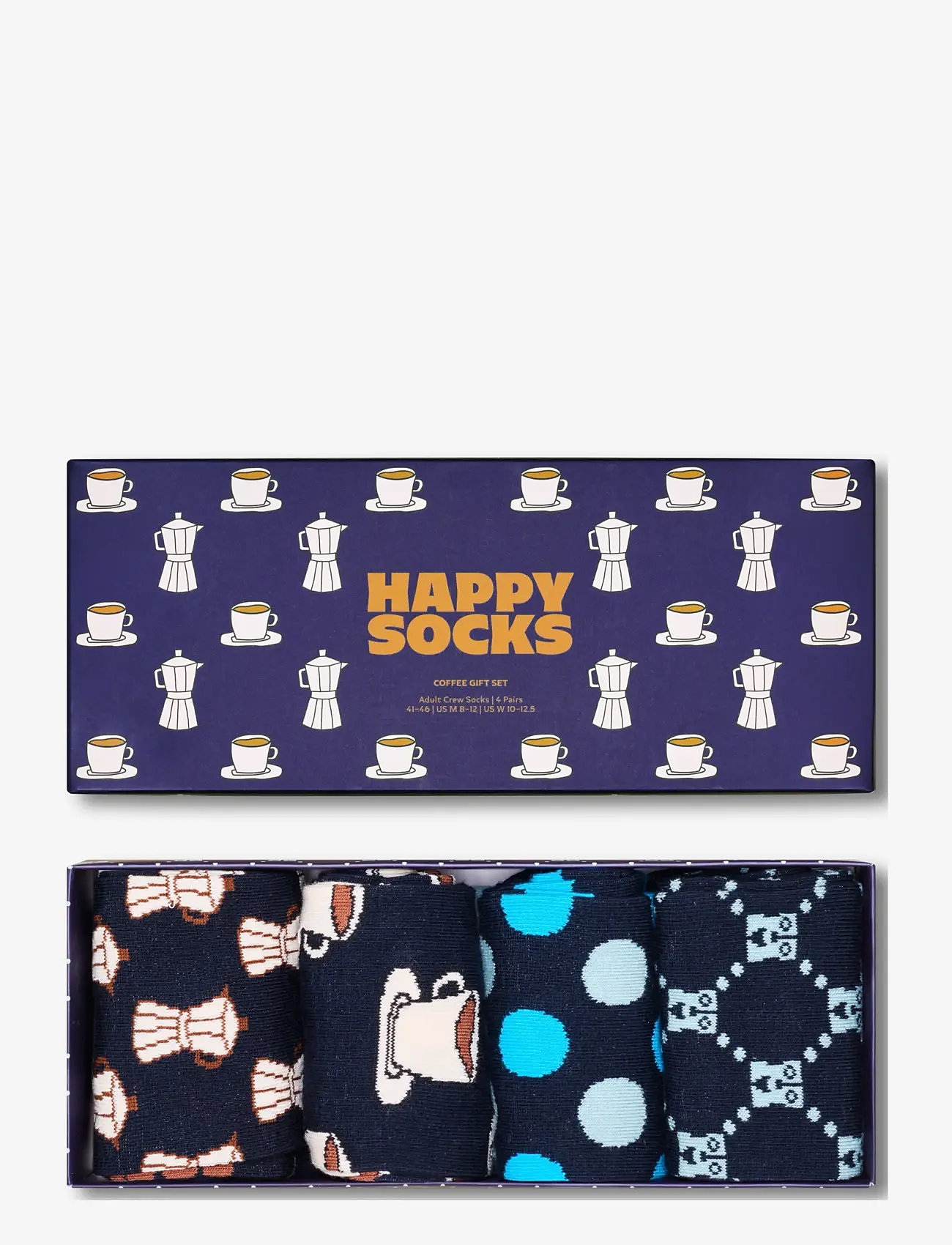 Happy Socks - 4-Pack Coffee Socks Gift Set - crew-socken - navy - 5