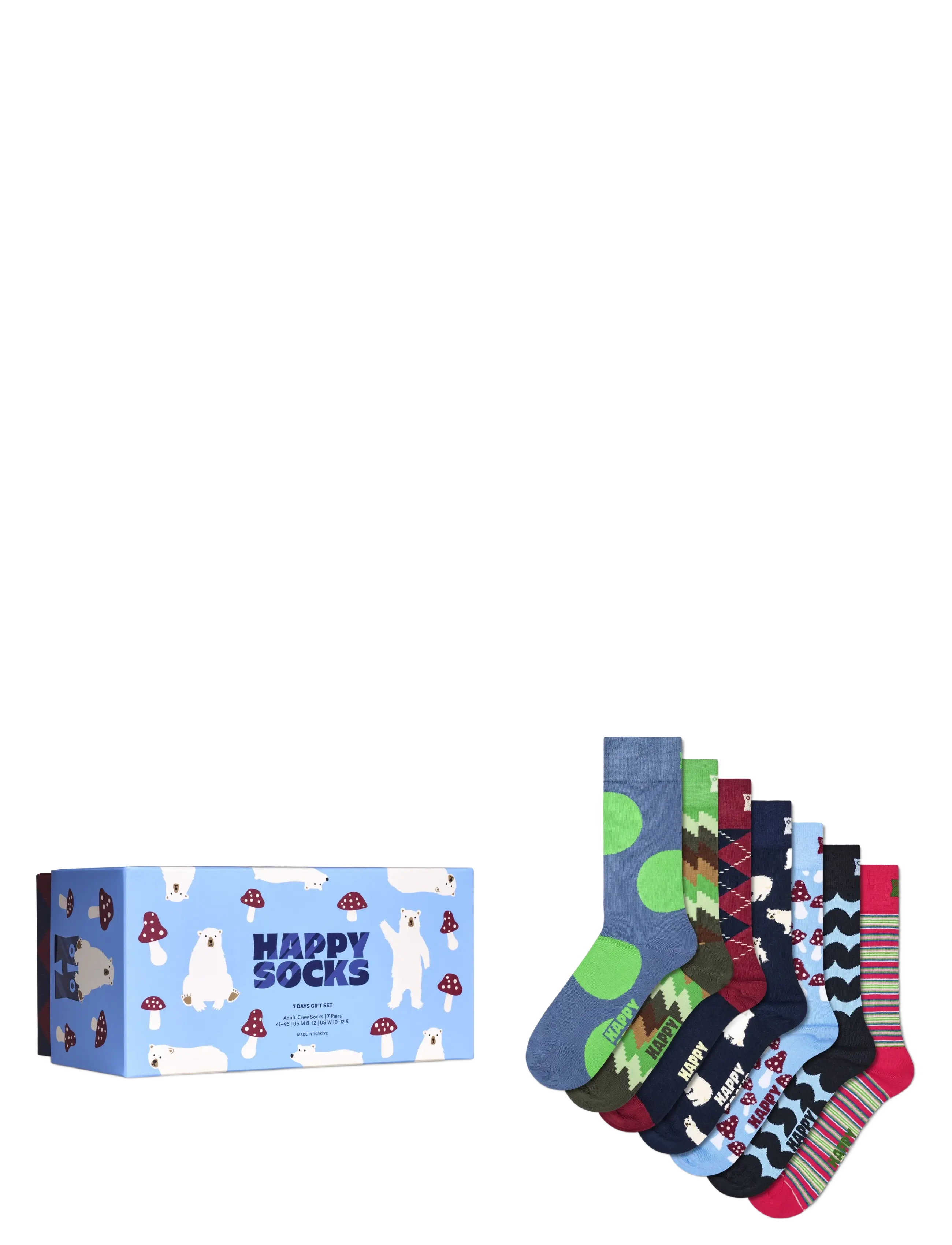Happy Socks 7-Pack Seven Days Gift Set, 36-40, Socks, Mehrfarbig/gemustert - Regular Männerswear