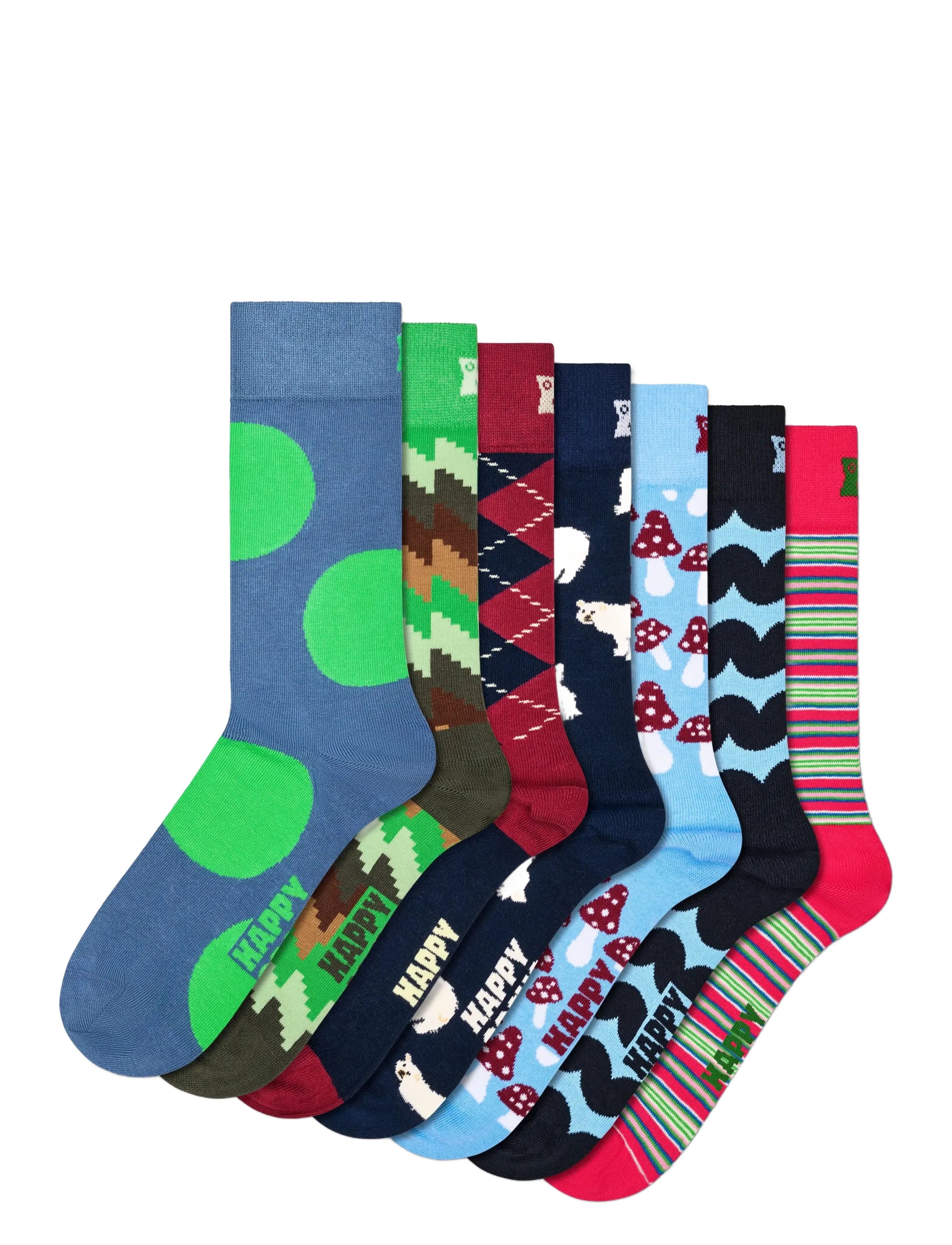 Happy Socks - 7-Pack Seven Days Socks Gift Set - green - 1