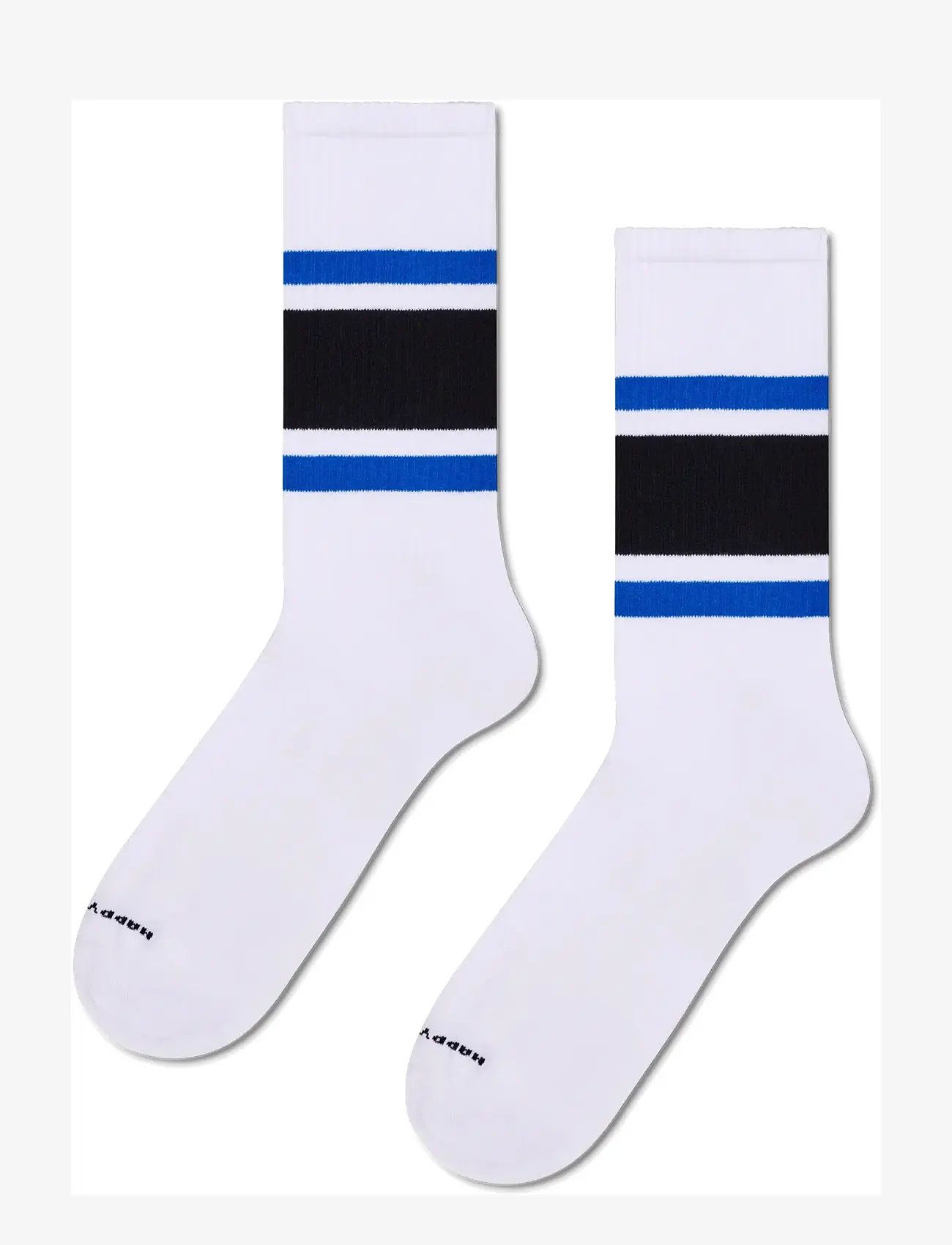 Happy Socks - Simple Stripe Sneaker Sock - sokker - white - 1