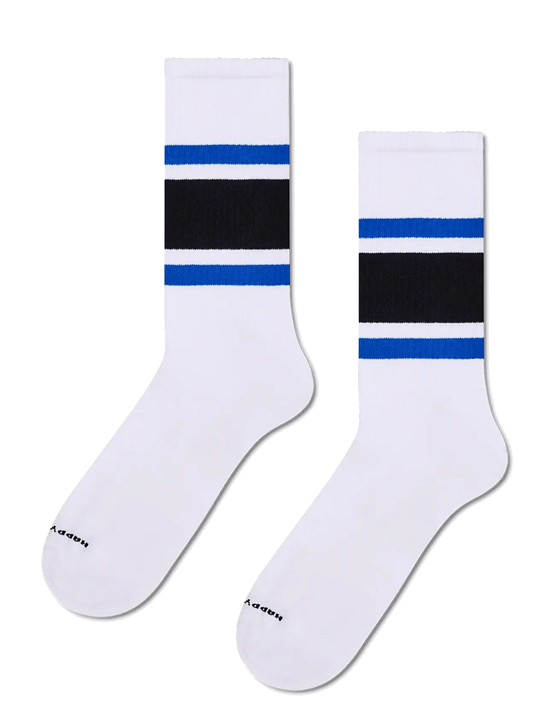 Happy Socks - Simple Stripe Sneaker Sock - klassikalised sokid - white - 1
