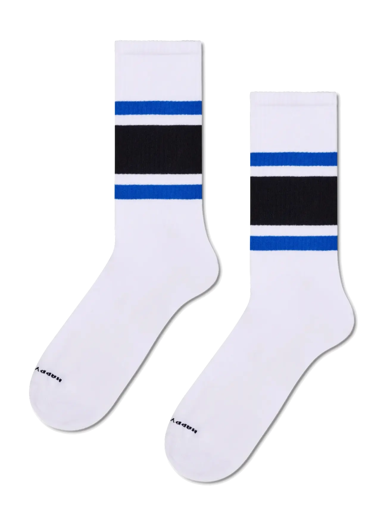 Happy Socks Simple Stripe Sneaker Sock - Strømper - WHITE / white