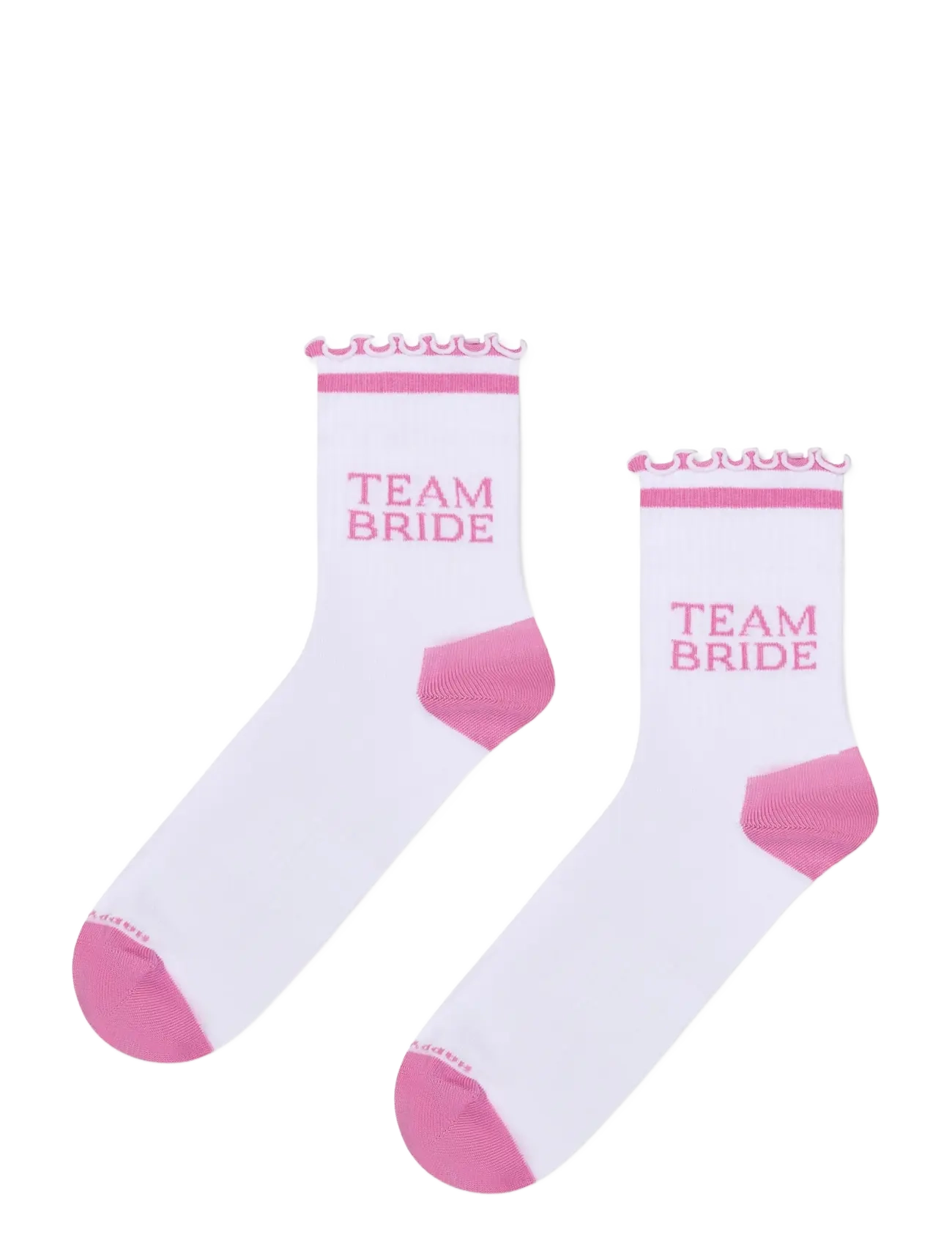 Happy Socks Team Bride Sneaker Sock - Visa allt - WHITE / pink/rose