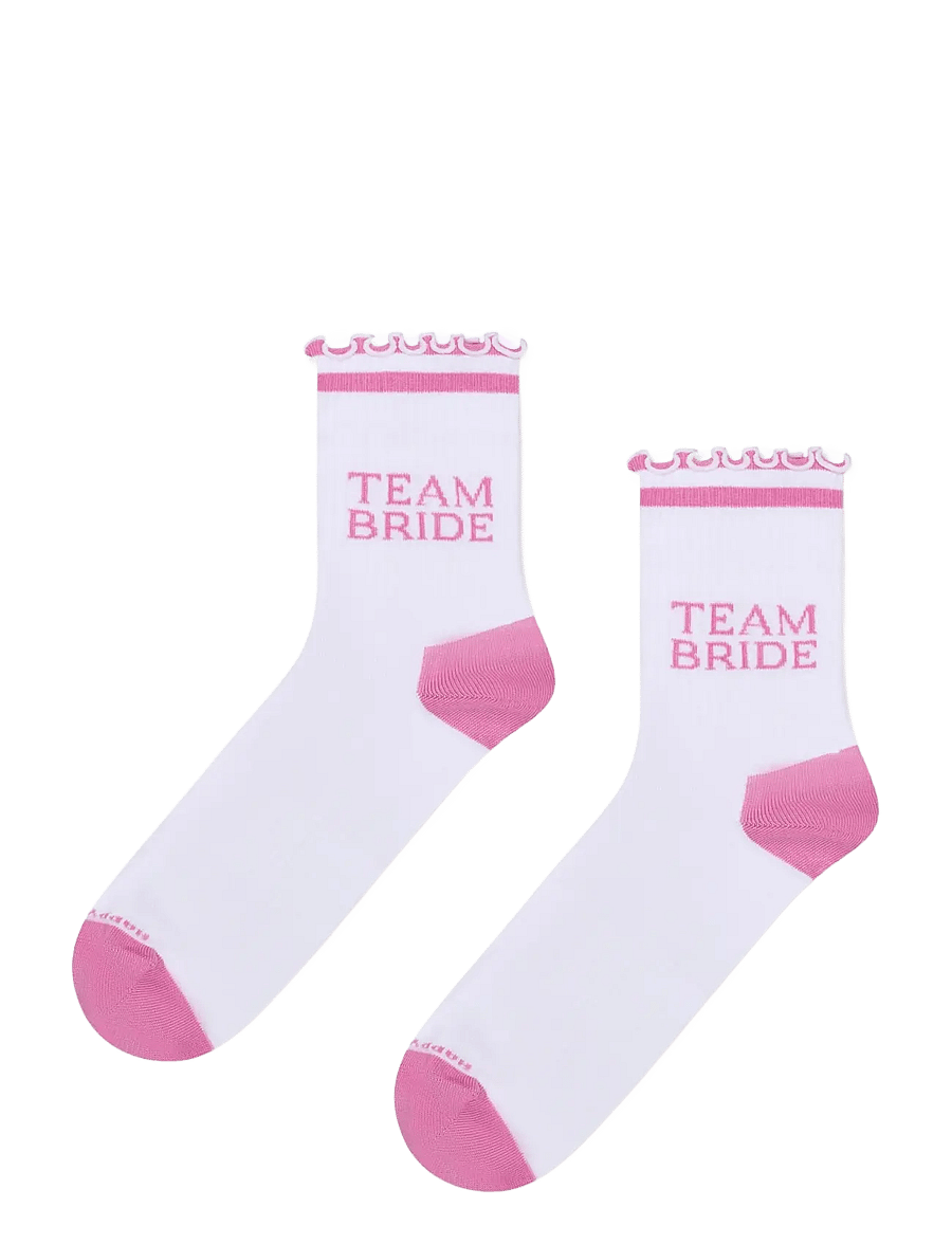 Happy Socks - Team Bride Sneaker Sock - white - 0