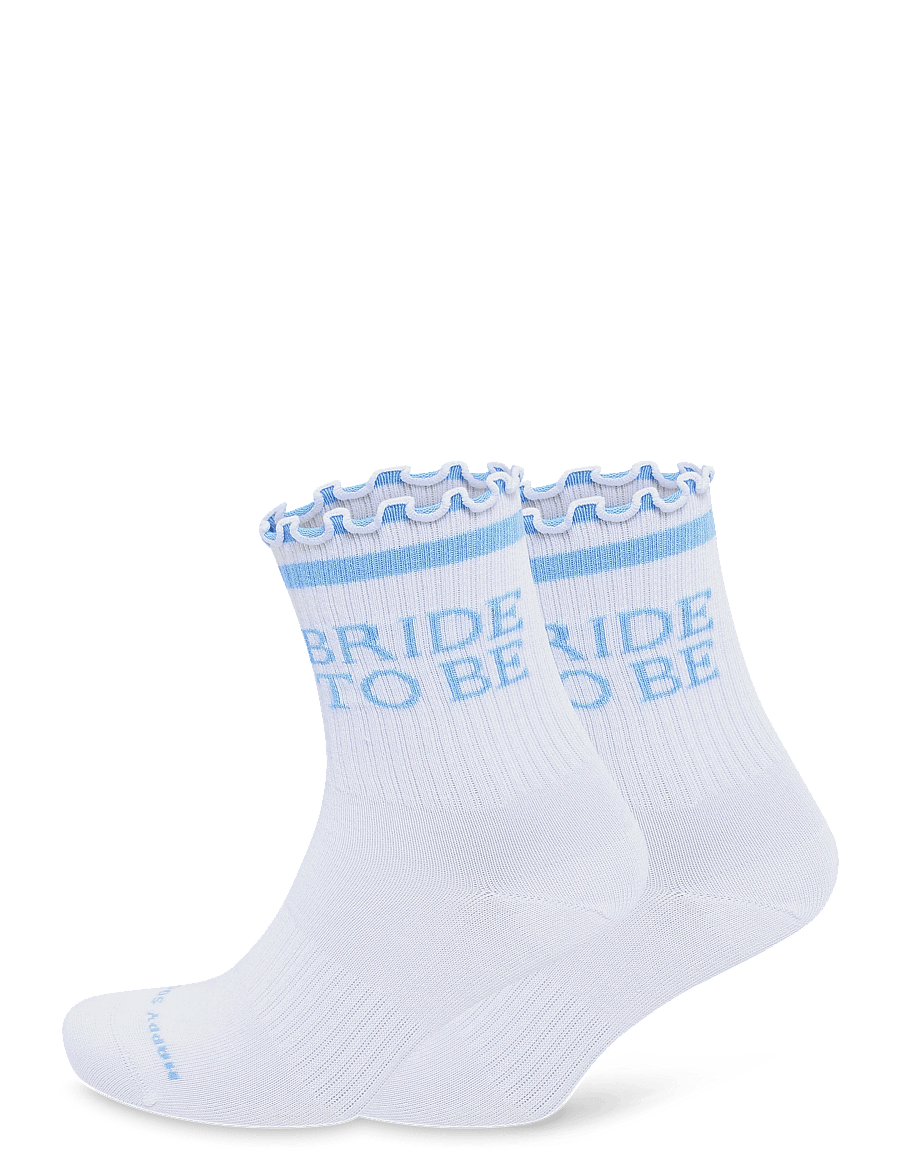 Happy Socks - Bride To Be Sneaker Sock - almindelige strømper - white - 0