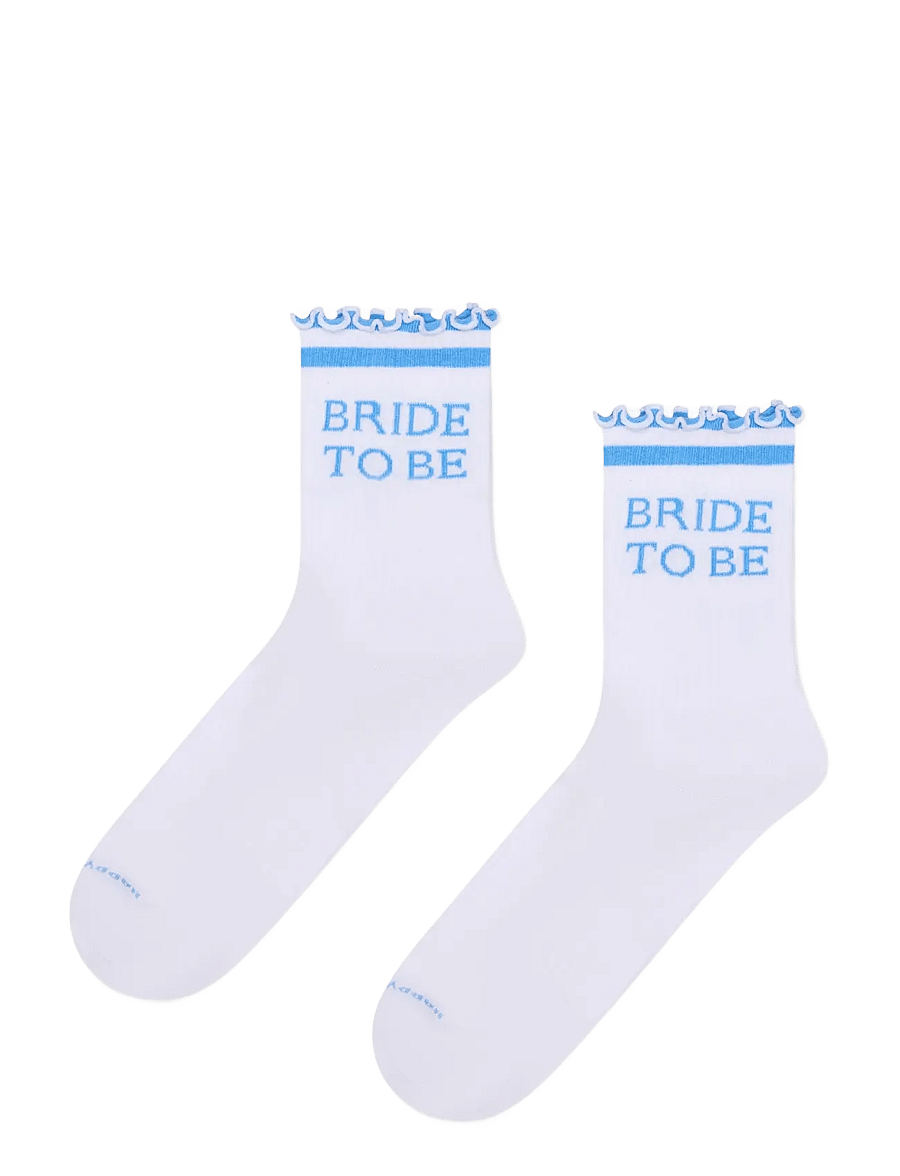 Happy Socks - Bride To Be Sneaker Sock - almindelige strømper - white - 0