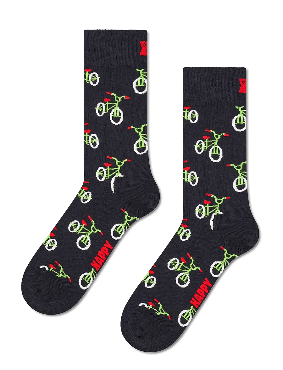 Happy Socks - Trick Bike Sock - klasikinės kojinės - black - 1