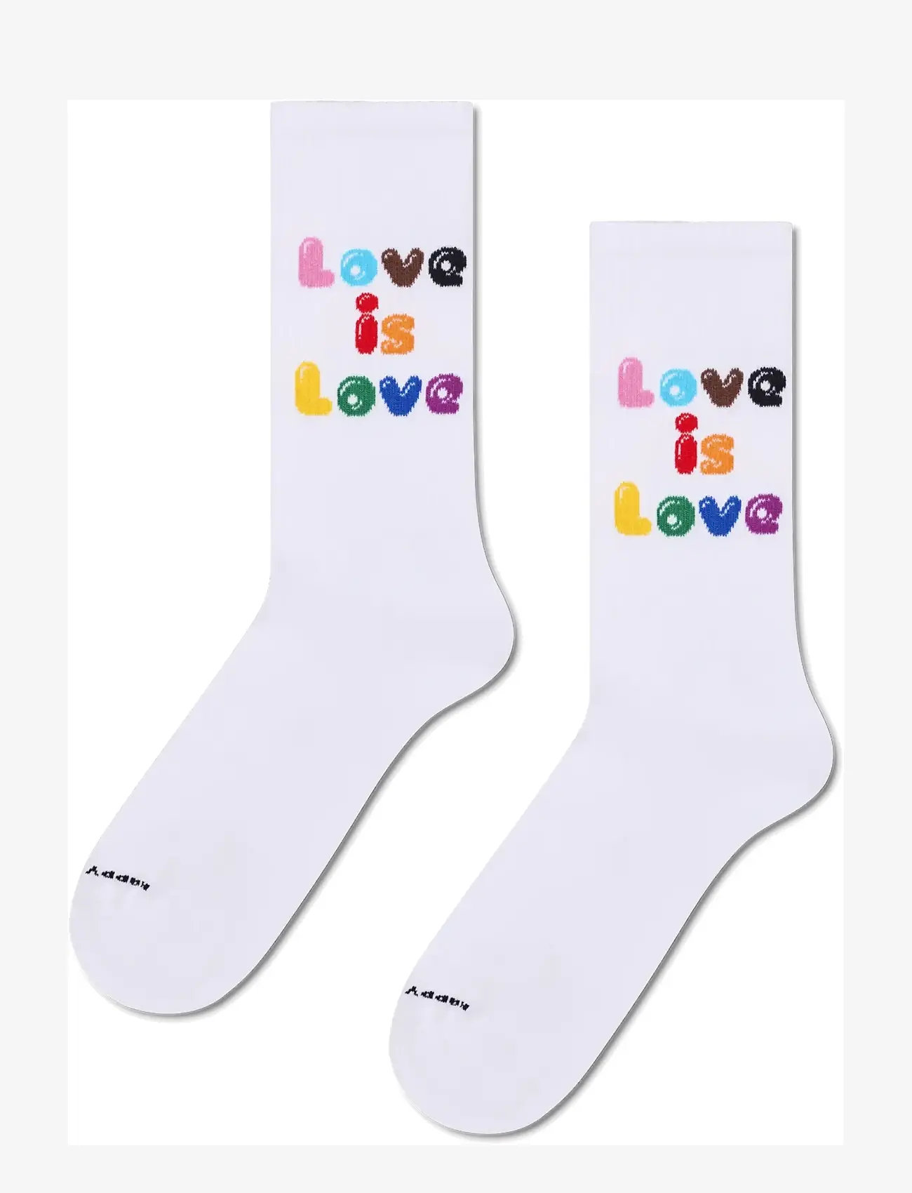 Happy Socks - Love Is Love Sneaker Sock - crew-socken - white - 1