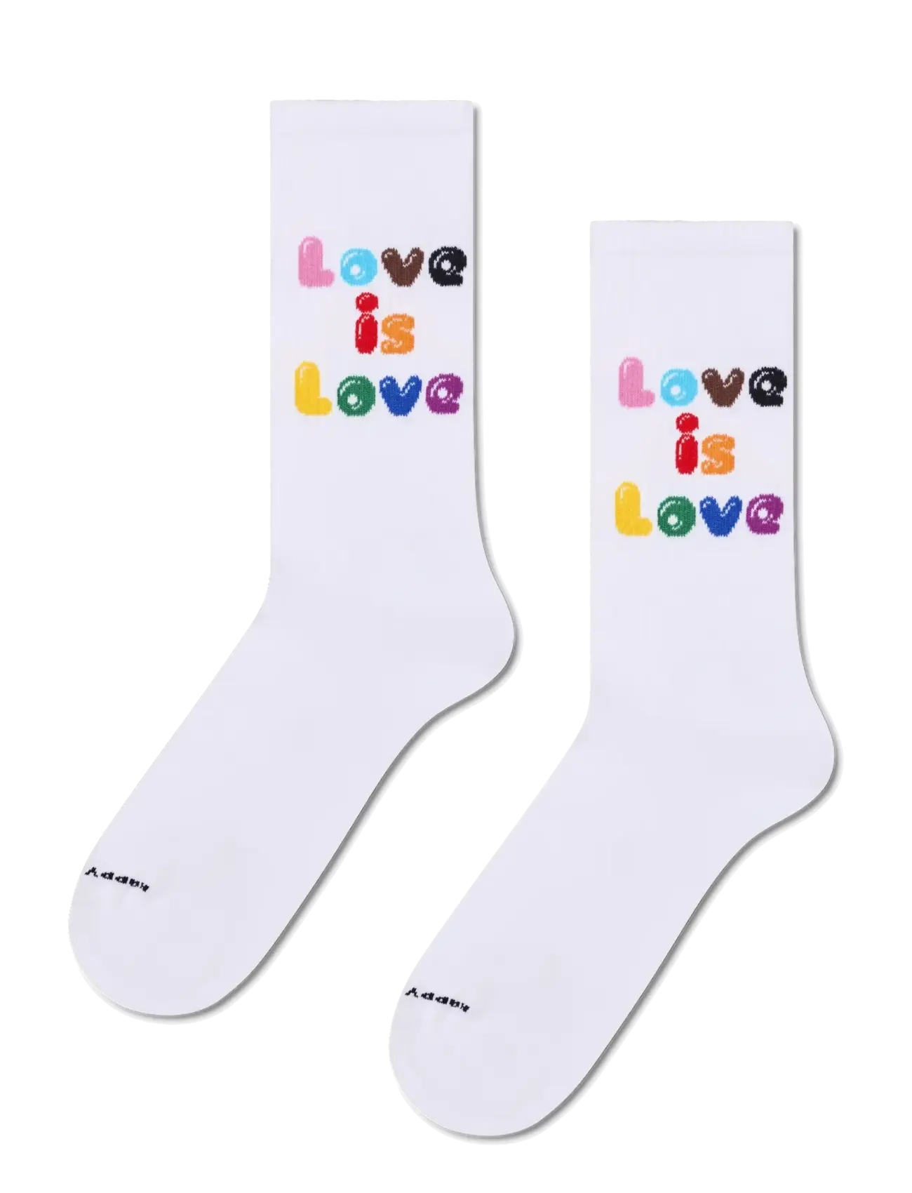 Happy Socks Love Is Love Sneaker Sock - Happy Socks - WHITE / white