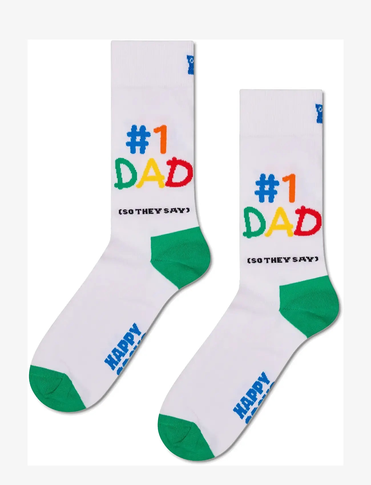 Happy Socks - No1 Dad Sock - klassikalised sokid - white - 1