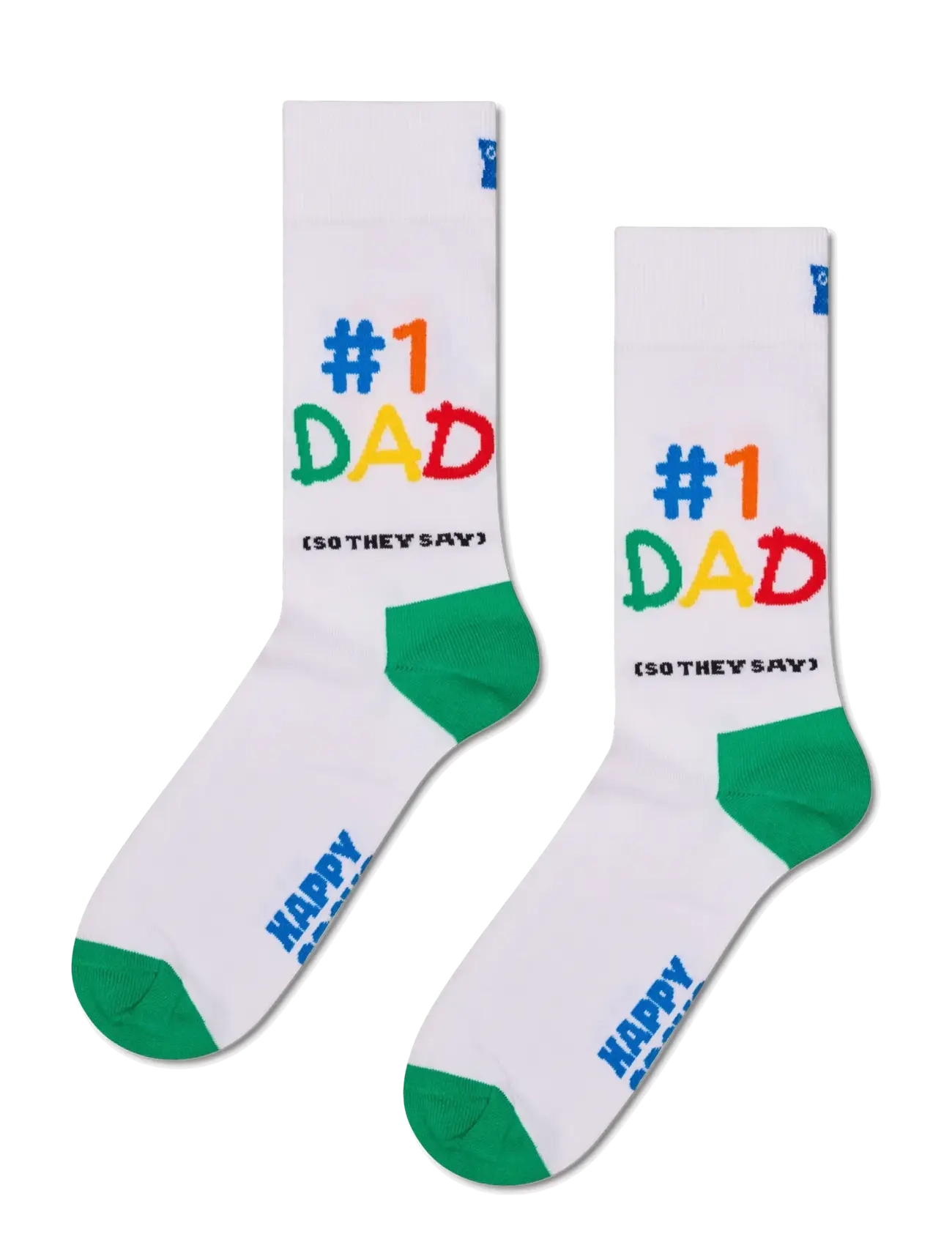 Happy Socks No1 Dad Sock - Strømper - WHITE / white