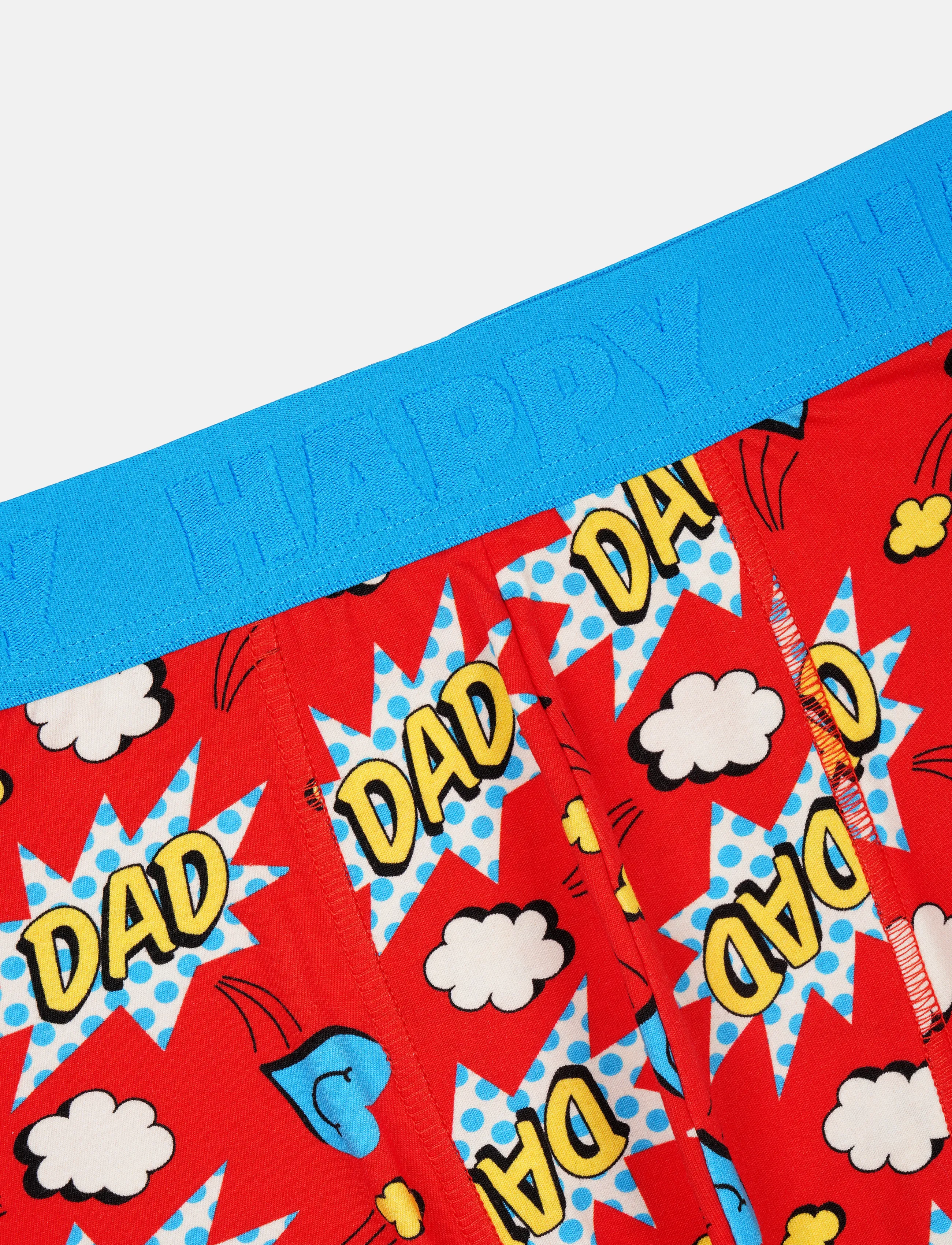 Happy Socks - 1-Pack Super Dad Short Boxer - bokserid - red - 2