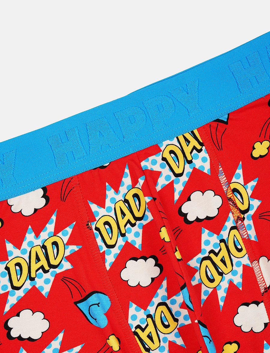 Happy Socks - 1-Pack Super Dad Short Boxer - bokserid - red - 2