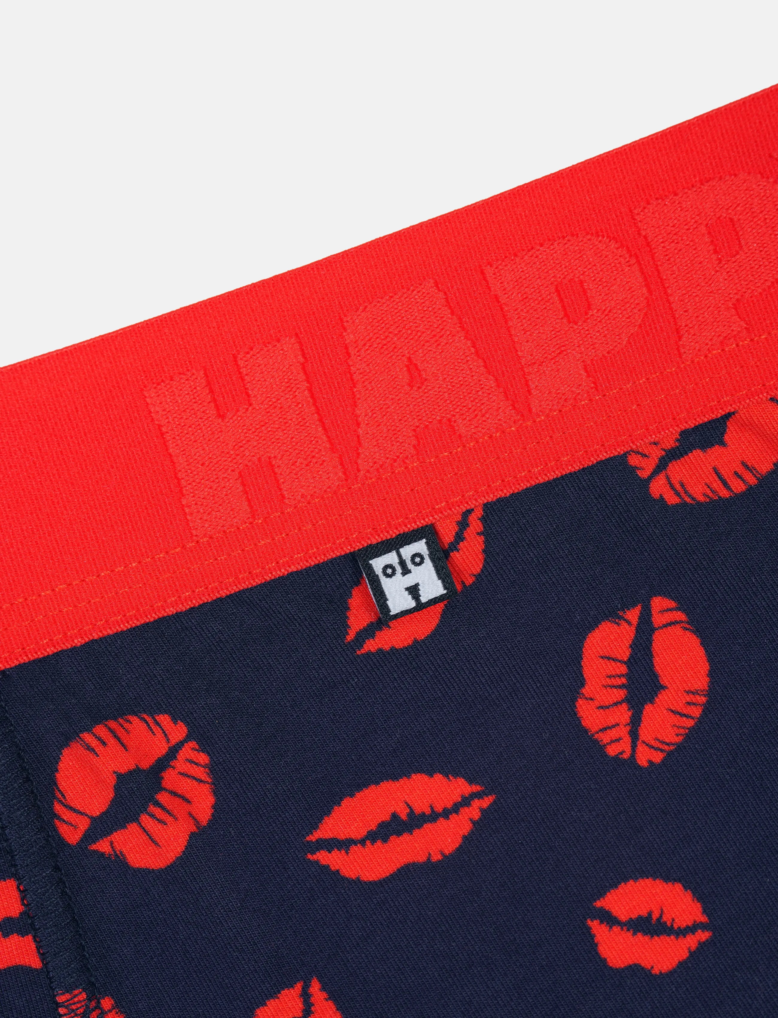 Happy Socks - 1-Pack Kisses Short Boxer - bokserid - navy - 2