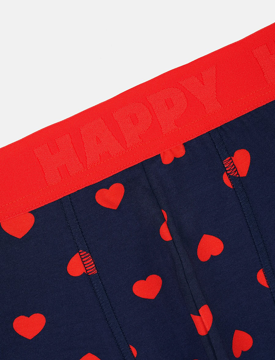 Happy Socks - 1-Pack Hearts Short Boxer - bokserid - navy - 2