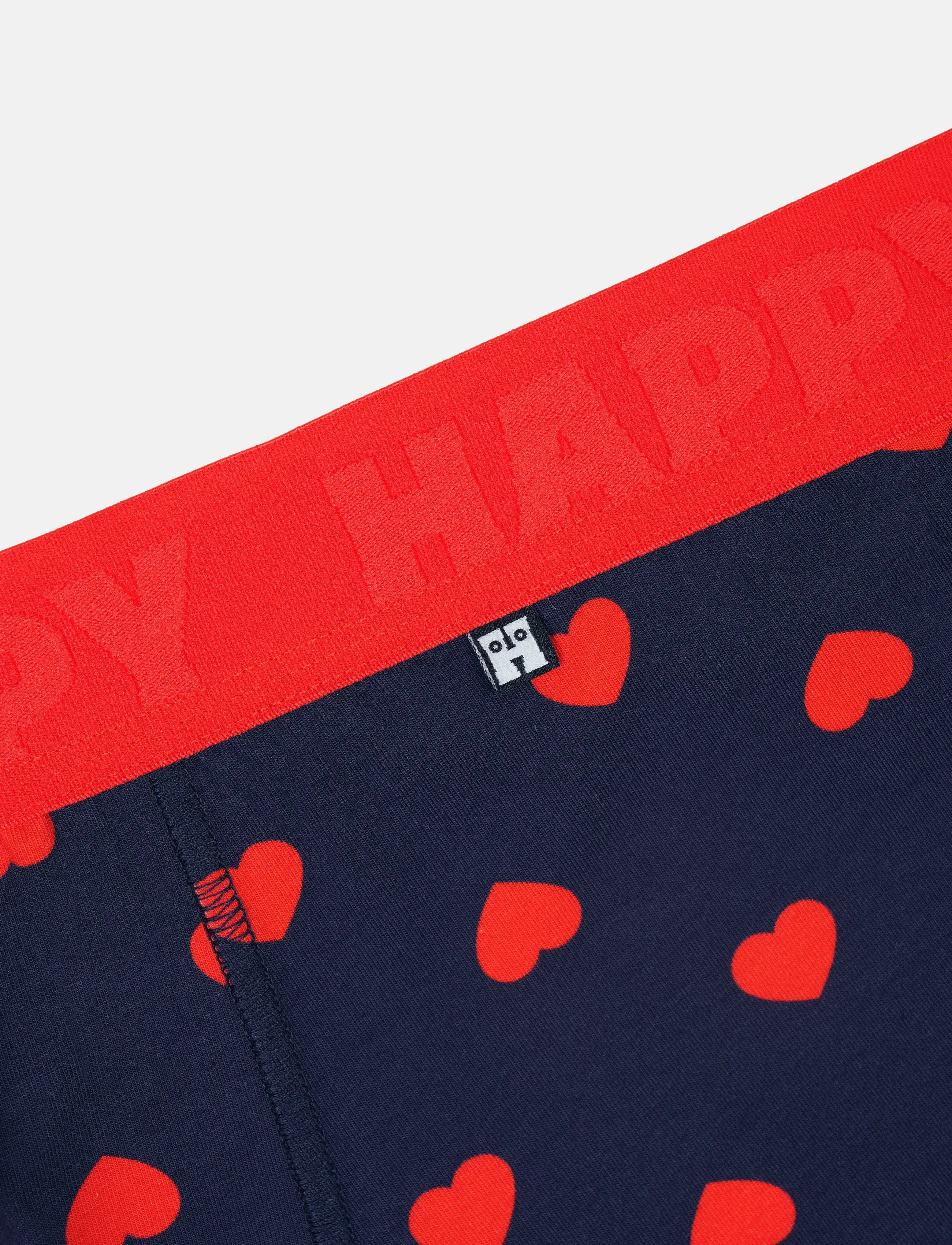 Happy Socks - 1-Pack Hearts Short Boxer - bokserid - navy - 3