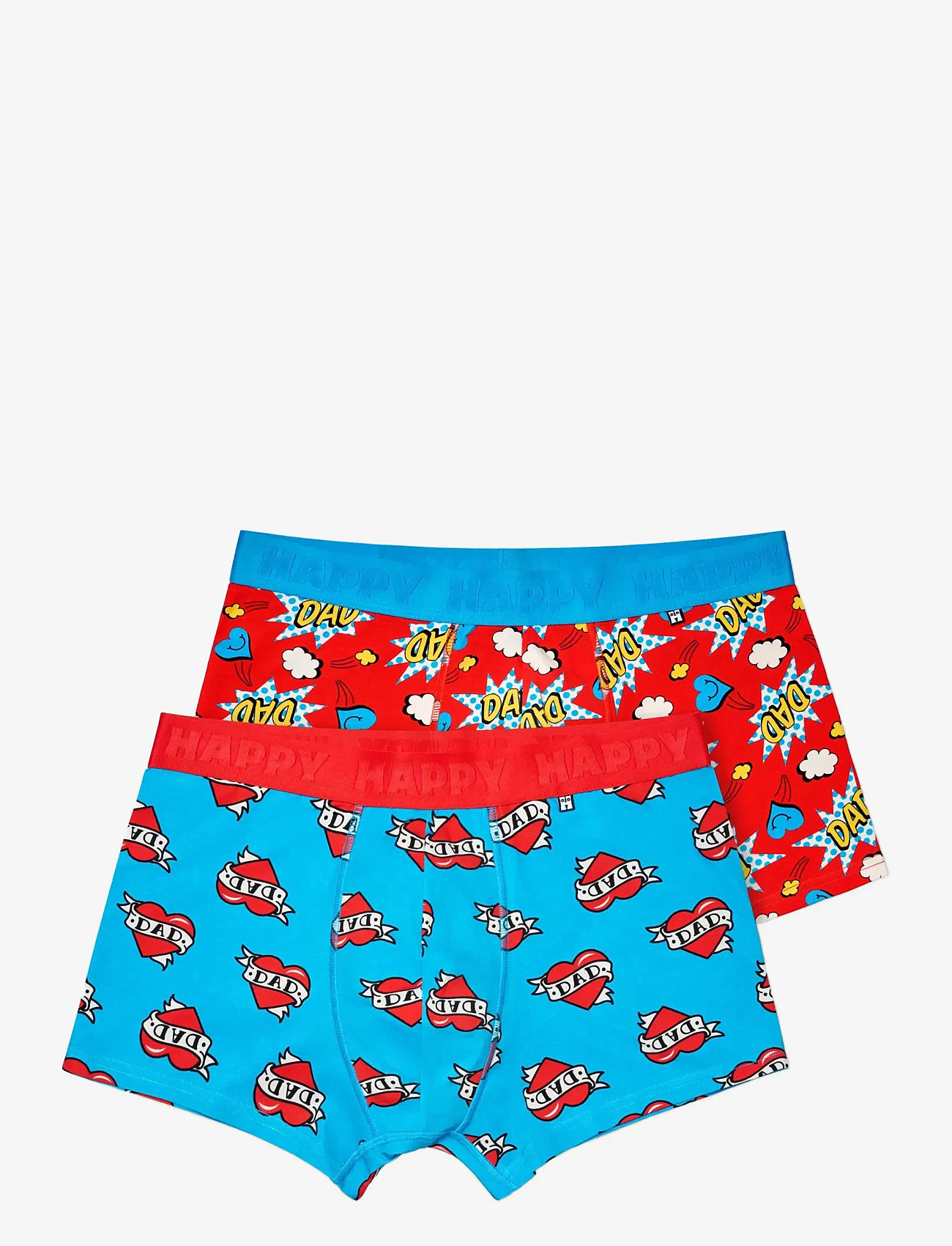 Happy Socks - 2-Pack Super Dad Short Boxers Gift Set - multipack kalsonger - blue - 1