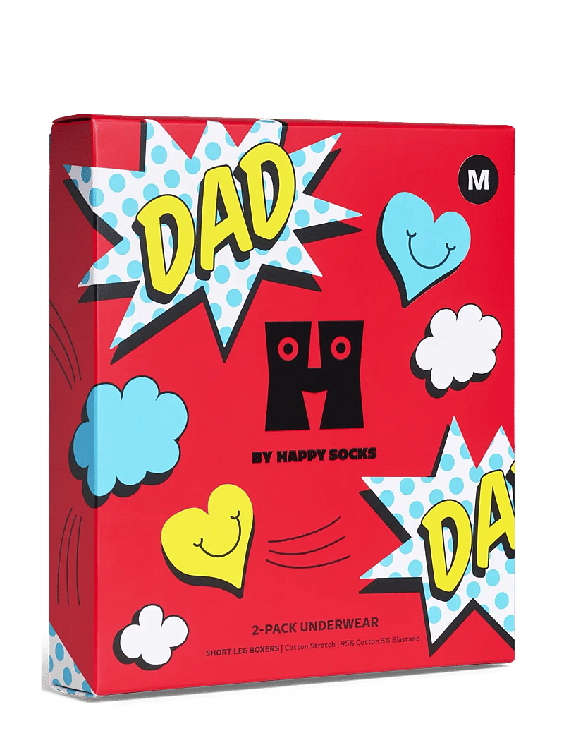 Happy Socks - 2-Pack Super Dad Short Boxers Gift Set - multipack kalsonger - blue - 2