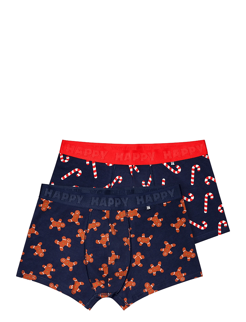 Happy Socks - 2-Pack Gingerbread Short Boxers Gift Set - multipack underbukser - navy - 2