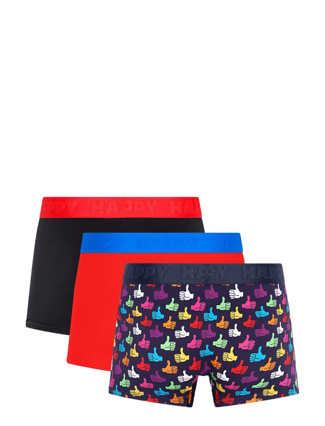 Happy Socks - 3-Pack Thumbs Up Short Boxers - multipakk aluspüksid - black - 1