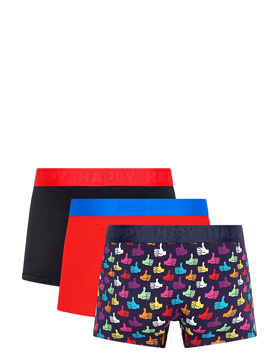 Happy Socks - 3-Pack Thumbs Up Short Boxers - multipakk aluspüksid - black - 1