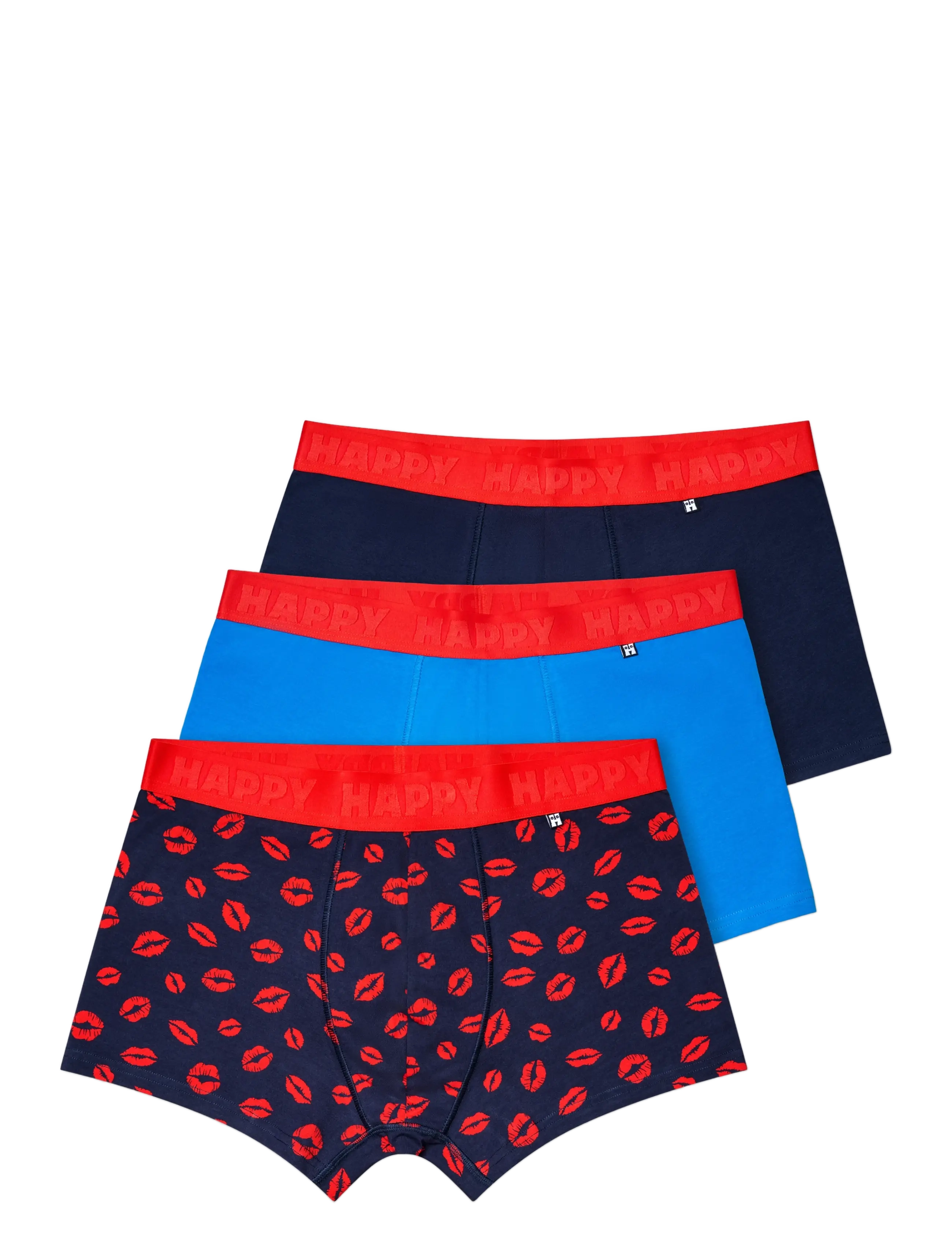 Happy Socks 3-Pack Kisses Short Boxers - Aluspesu - NAVY / blue