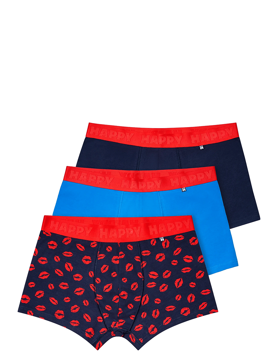 Happy Socks - 3-Pack Kisses Short Boxers - multipakk aluspüksid - navy - 0