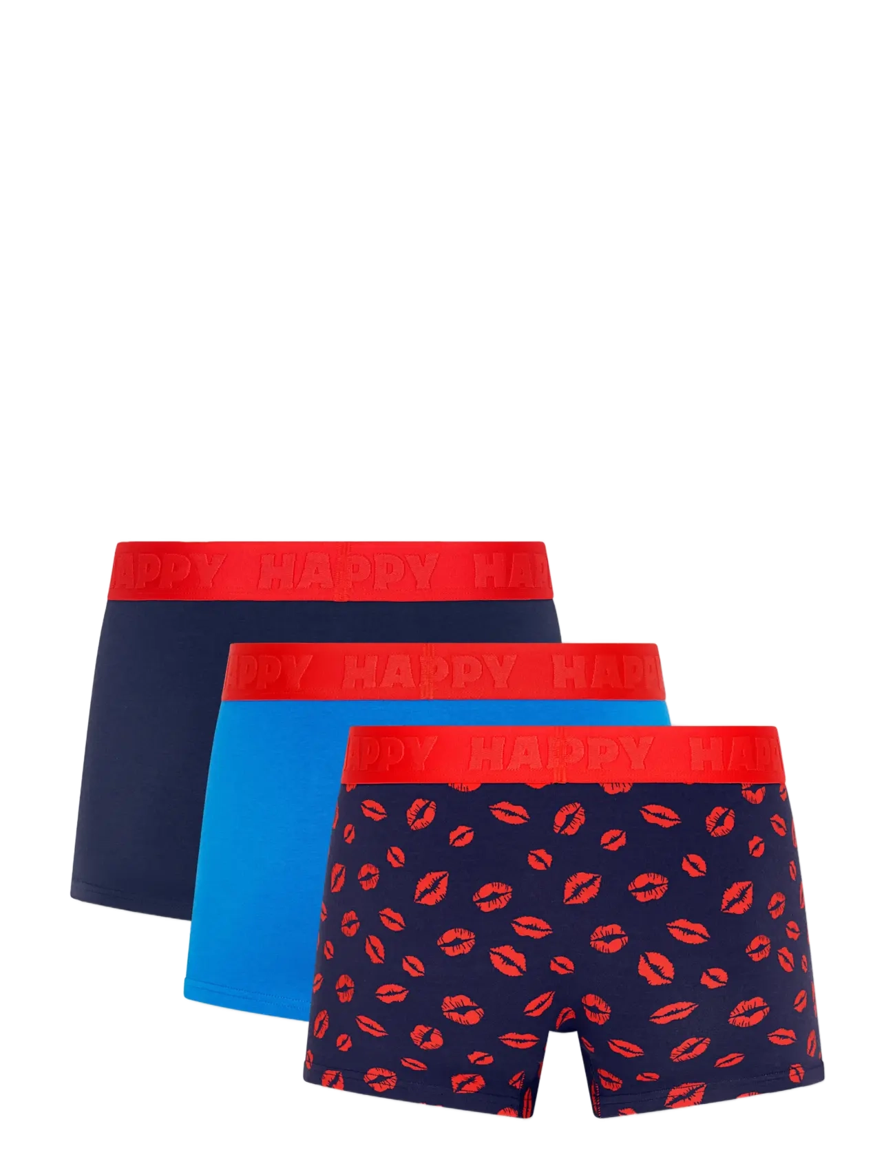 Happy Socks - 3-Pack Kisses Short Boxers - multipakk aluspüksid - navy - 1
