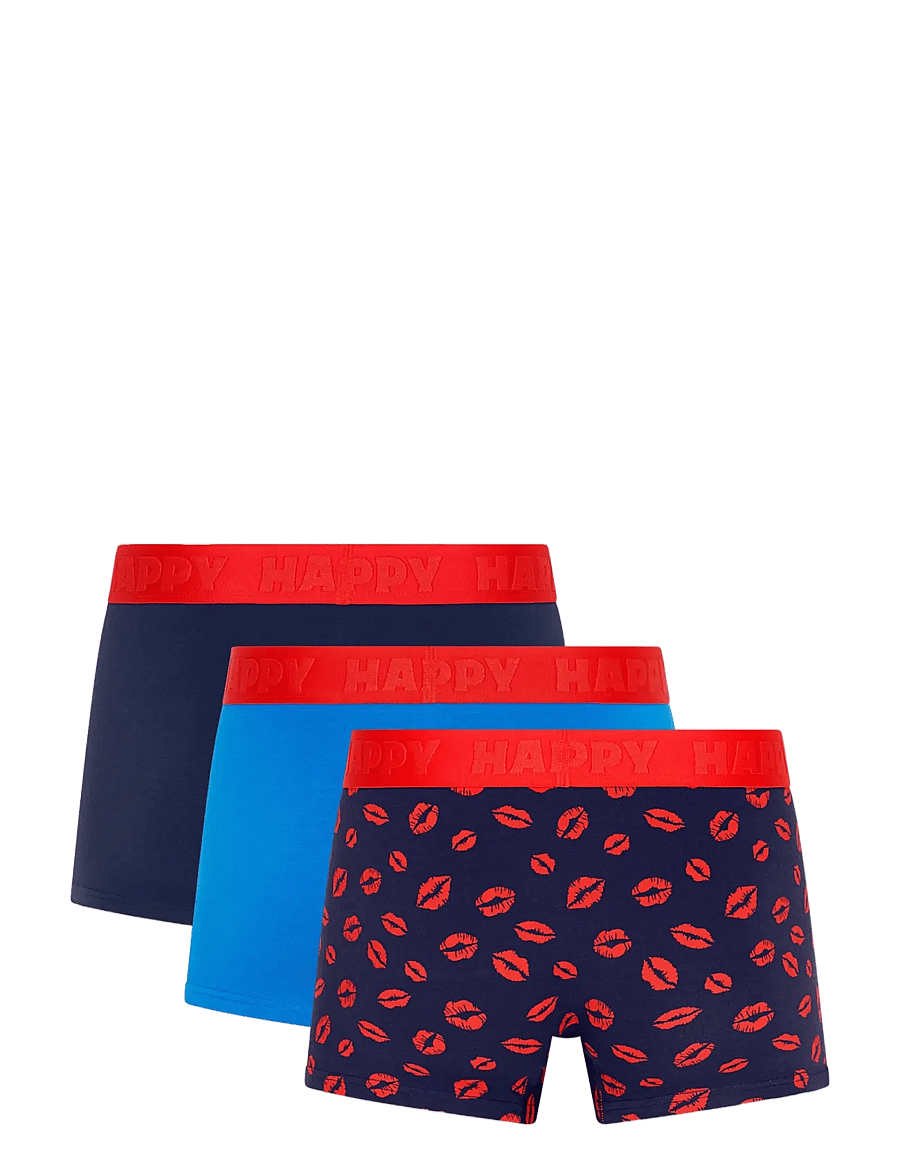 Happy Socks - 3-Pack Kisses Short Boxers - multipakk aluspüksid - navy - 1