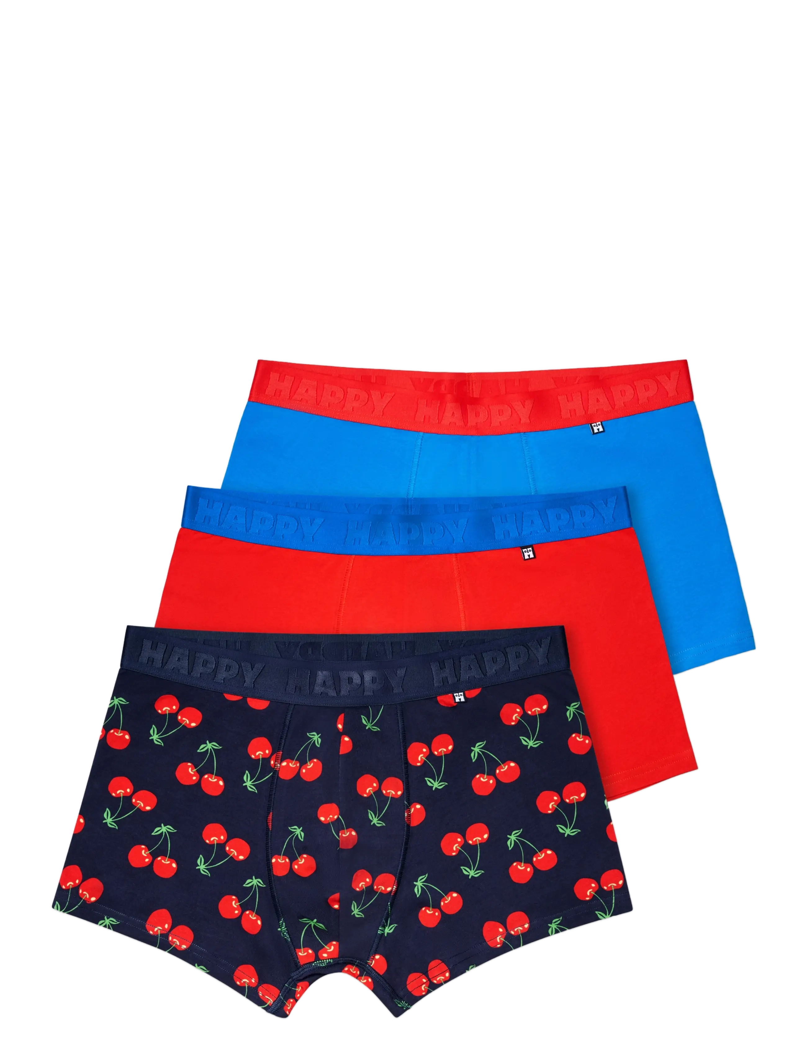 Happy Socks 3-Pack Cherry Short Boxers - Aluspesu - NAVY / red